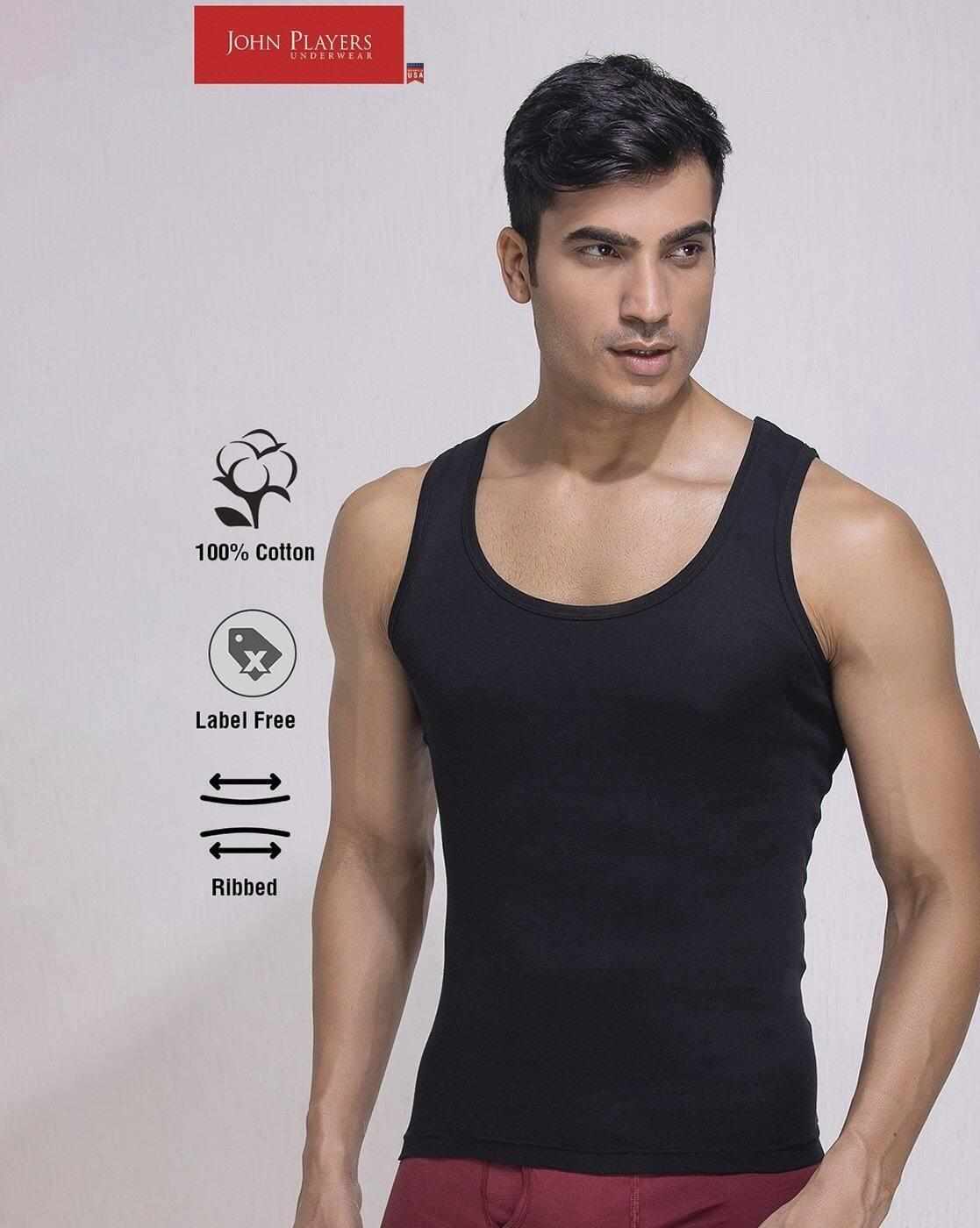 John Players | Men Cotton Sleeveless Vest|3