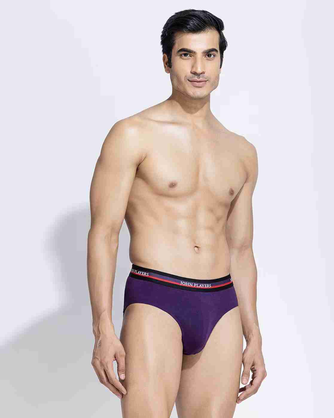 JOHN PLAYERS | Men Pack of 2 Briefs with Logo Waistband|1