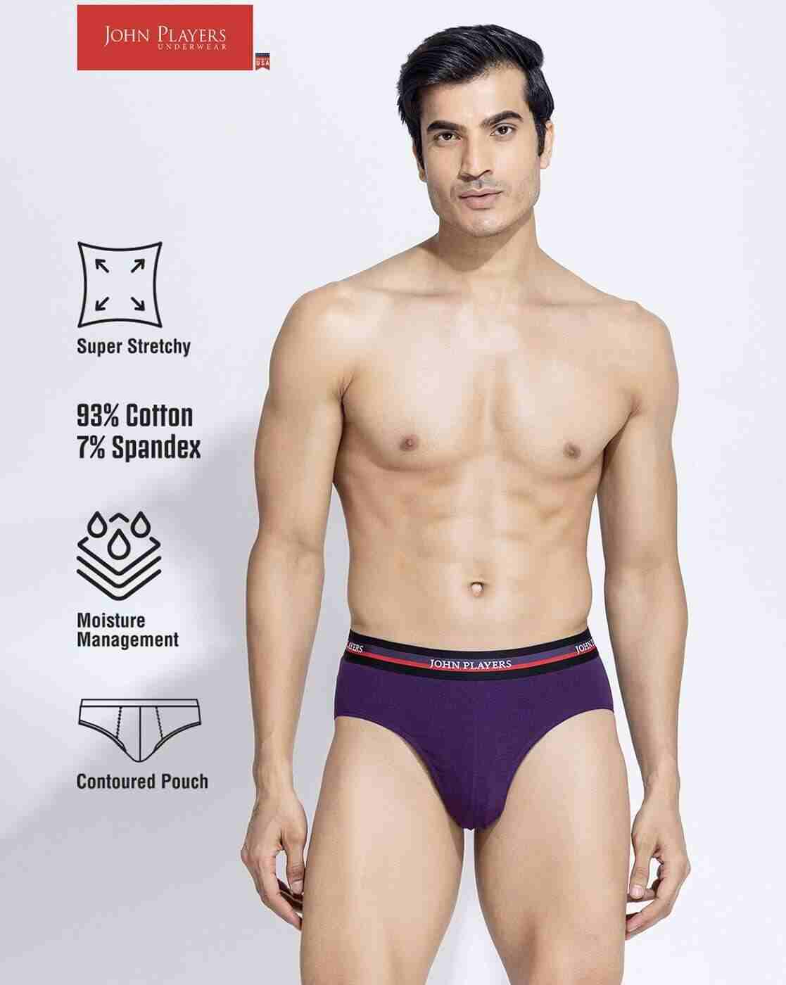 JOHN PLAYERS | Men Pack of 2 Briefs with Logo Waistband|3
