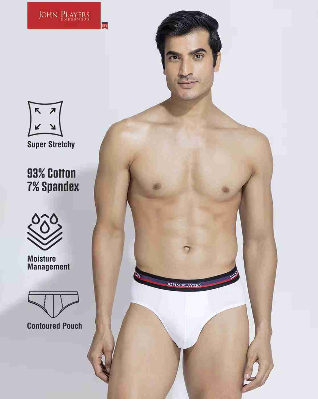 JOHN PLAYERS | Men Pack of 2 Briefs with Logo Waistband|3