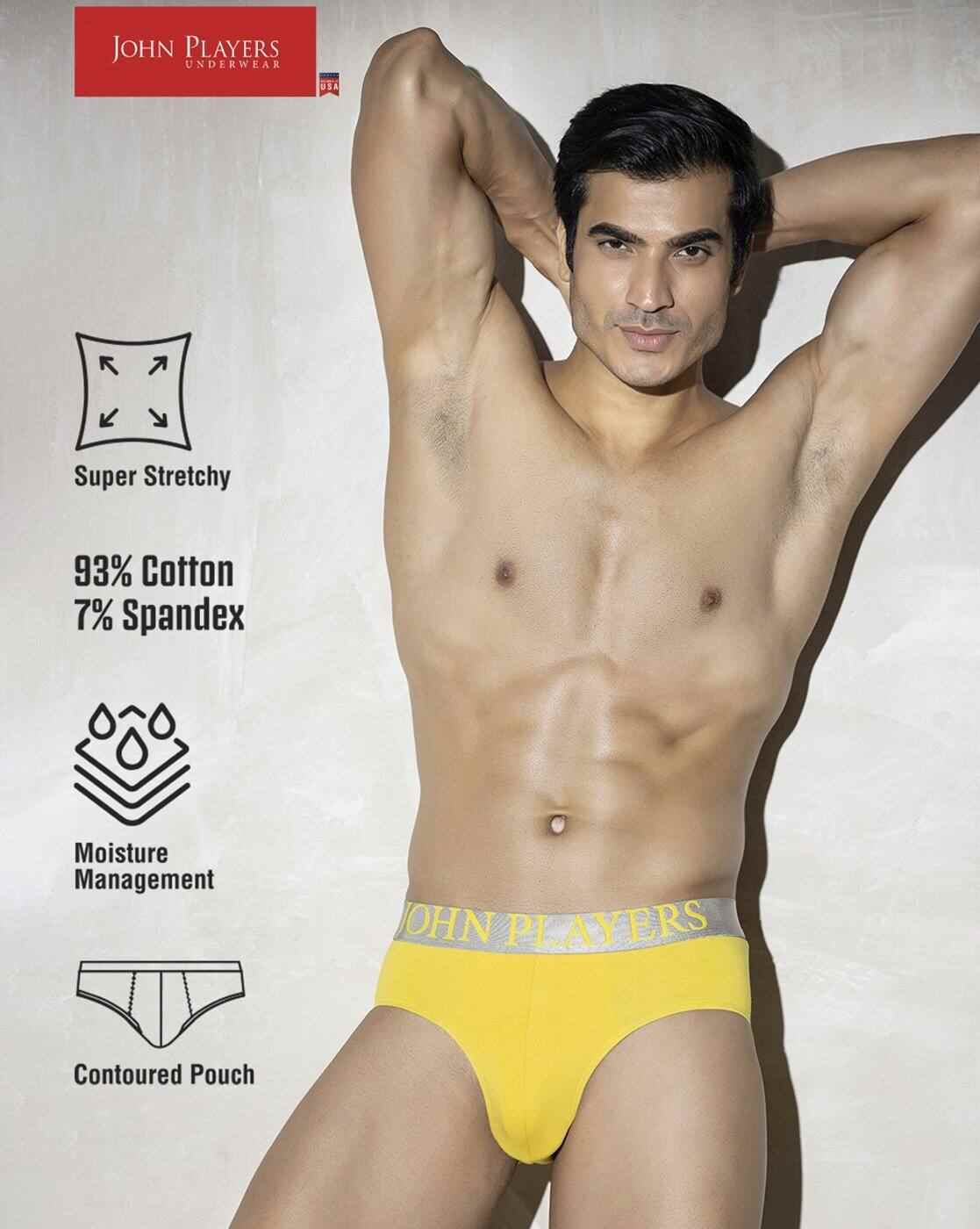 JOHN PLAYERS | Men Cotton Briefs with Logo Waistband|4