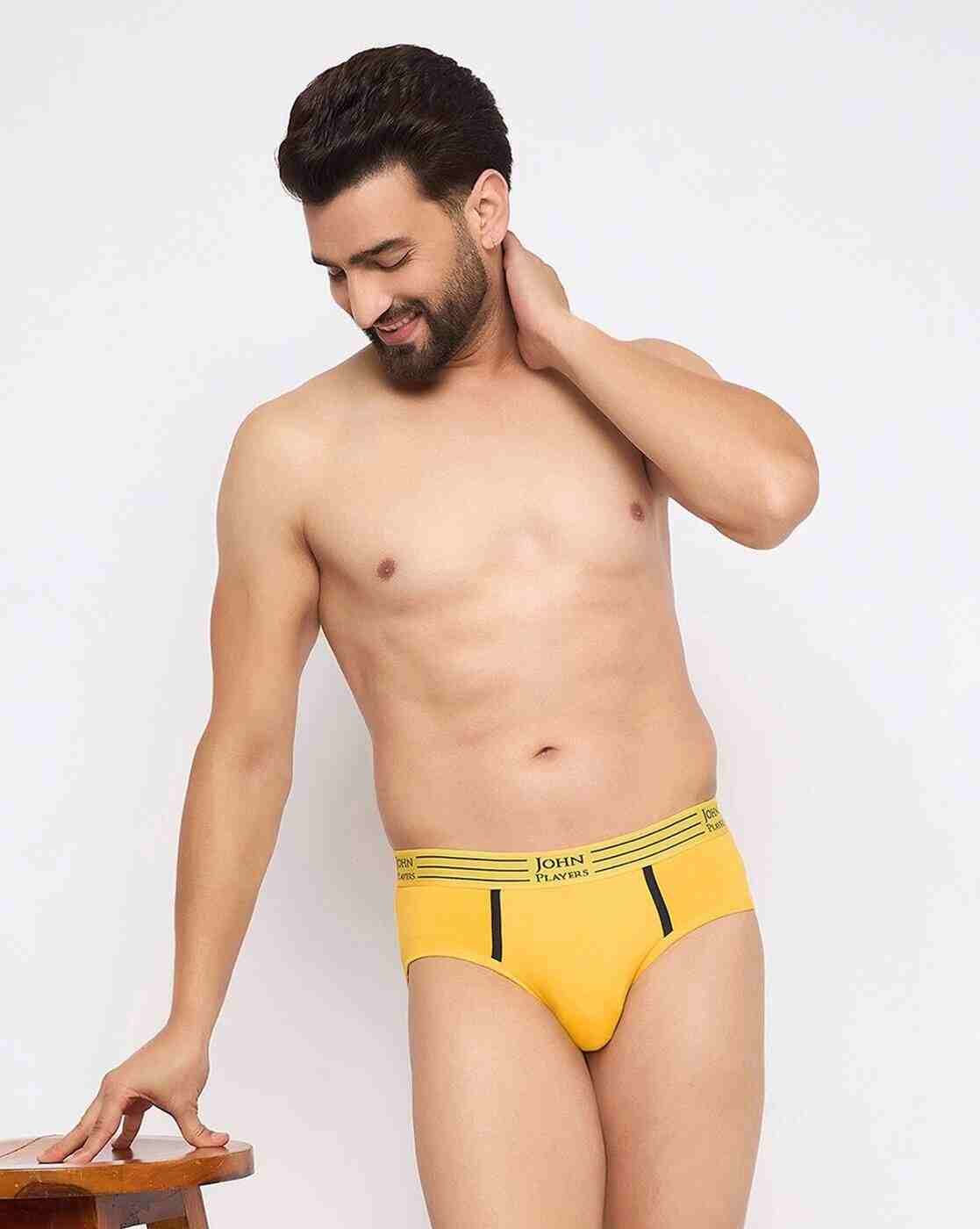 JOHN PLAYERS | Men Pack of 2 Striped Cotton Briefs|0