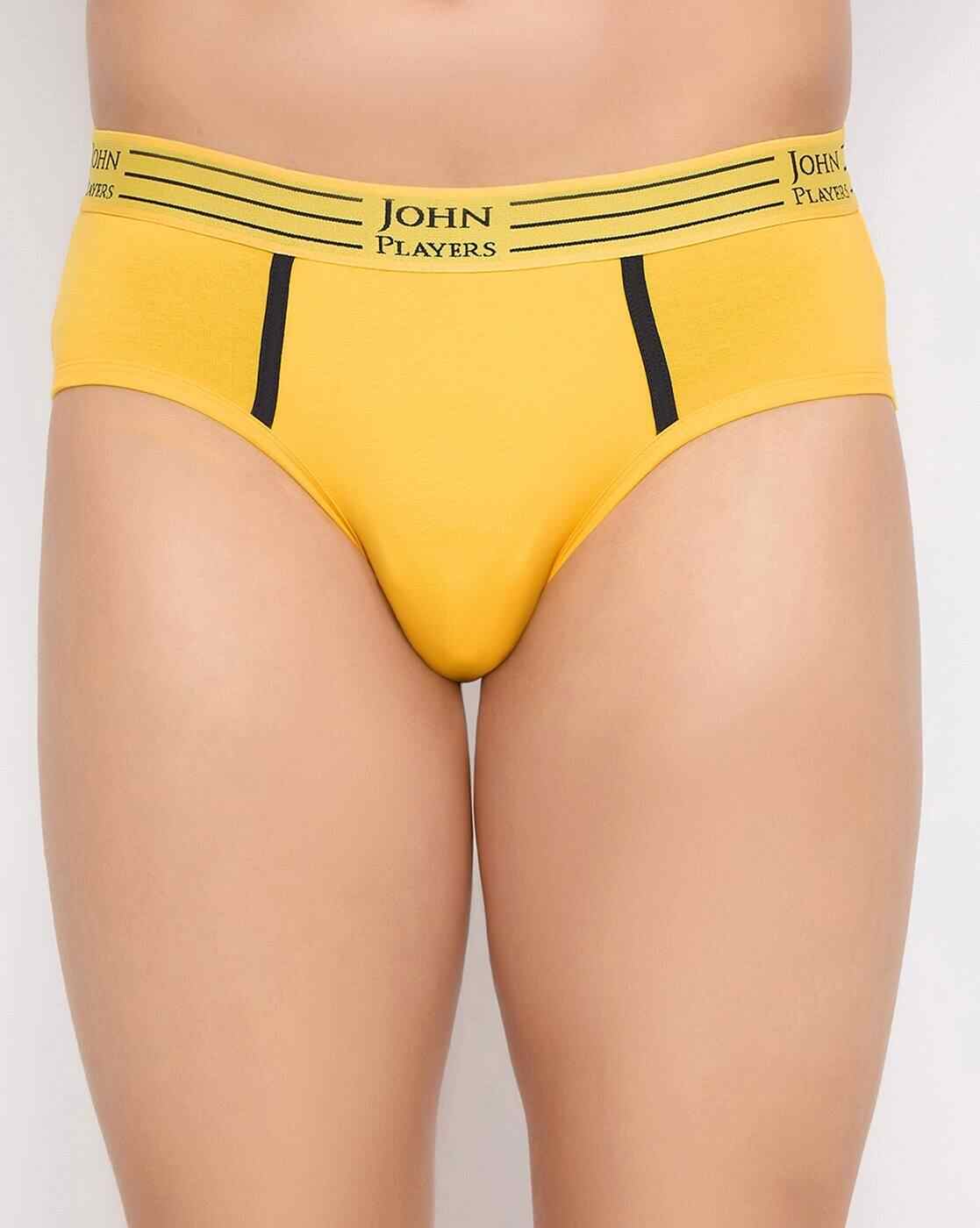 JOHN PLAYERS | Men Pack of 2 Striped Cotton Briefs|1