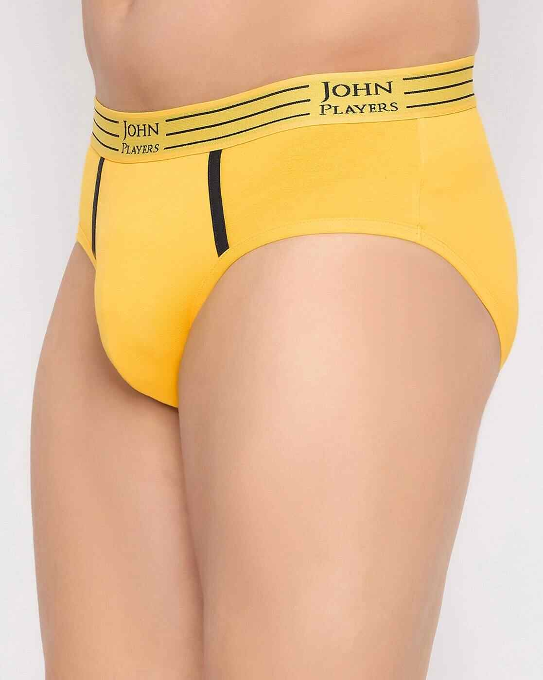 JOHN PLAYERS | Men Pack of 2 Striped Cotton Briefs|3
