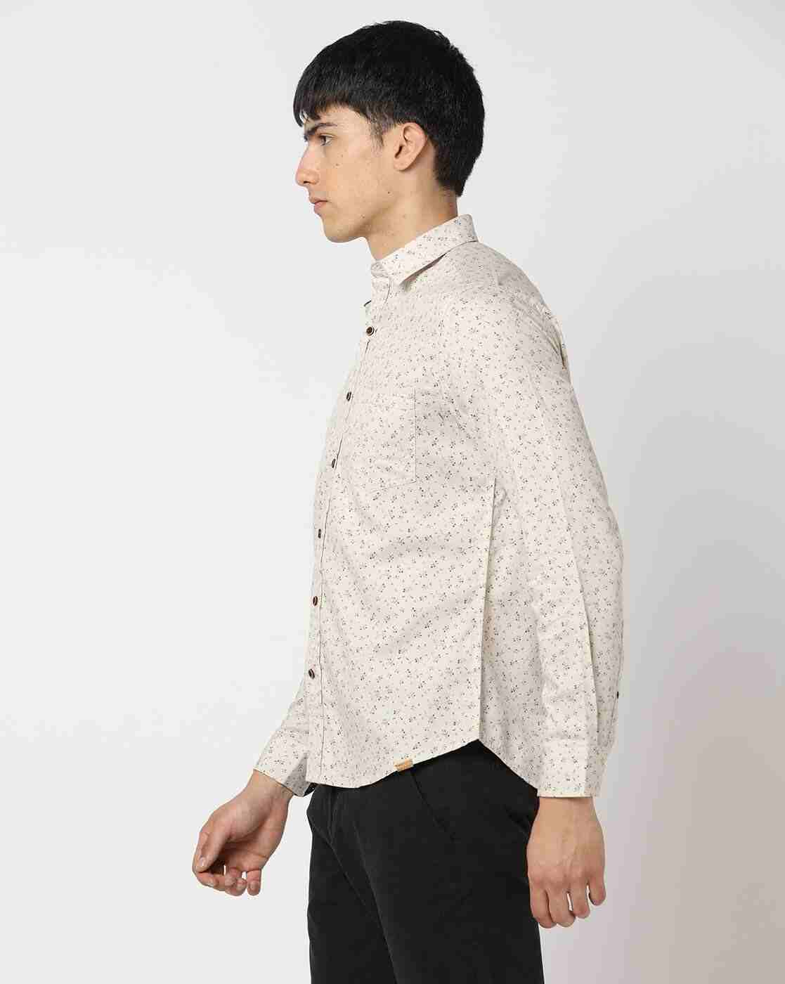 JOHN PLAYERS | Men Micro Print Slim Fit Shirt|1