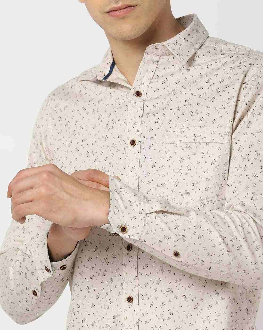 JOHN PLAYERS | Men Micro Print Slim Fit Shirt|3