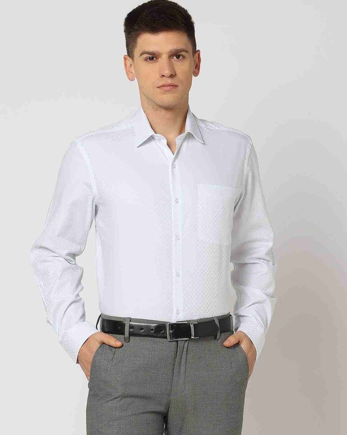 JOHN PLAYERS | Men Checked Regular Fit Shirt|0