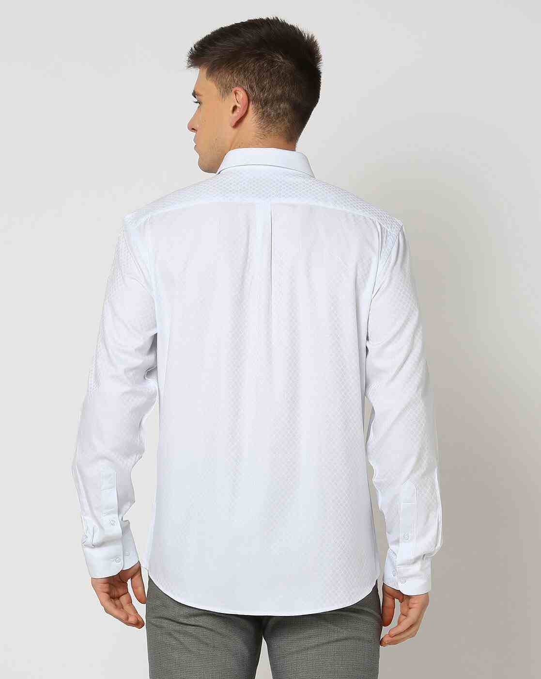 JOHN PLAYERS | Men Checked Regular Fit Shirt|2