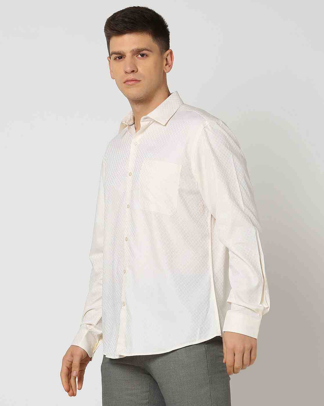 JOHN PLAYERS | Men Checked Regular Fit Shirt|1