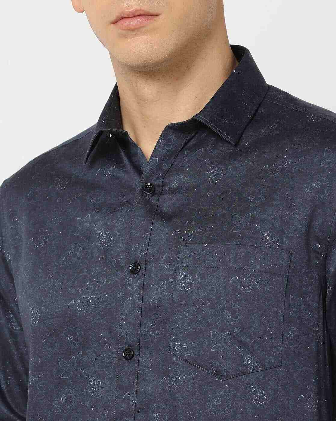 JOHN PLAYERS | Men Printed Slim Fit Shirt|3