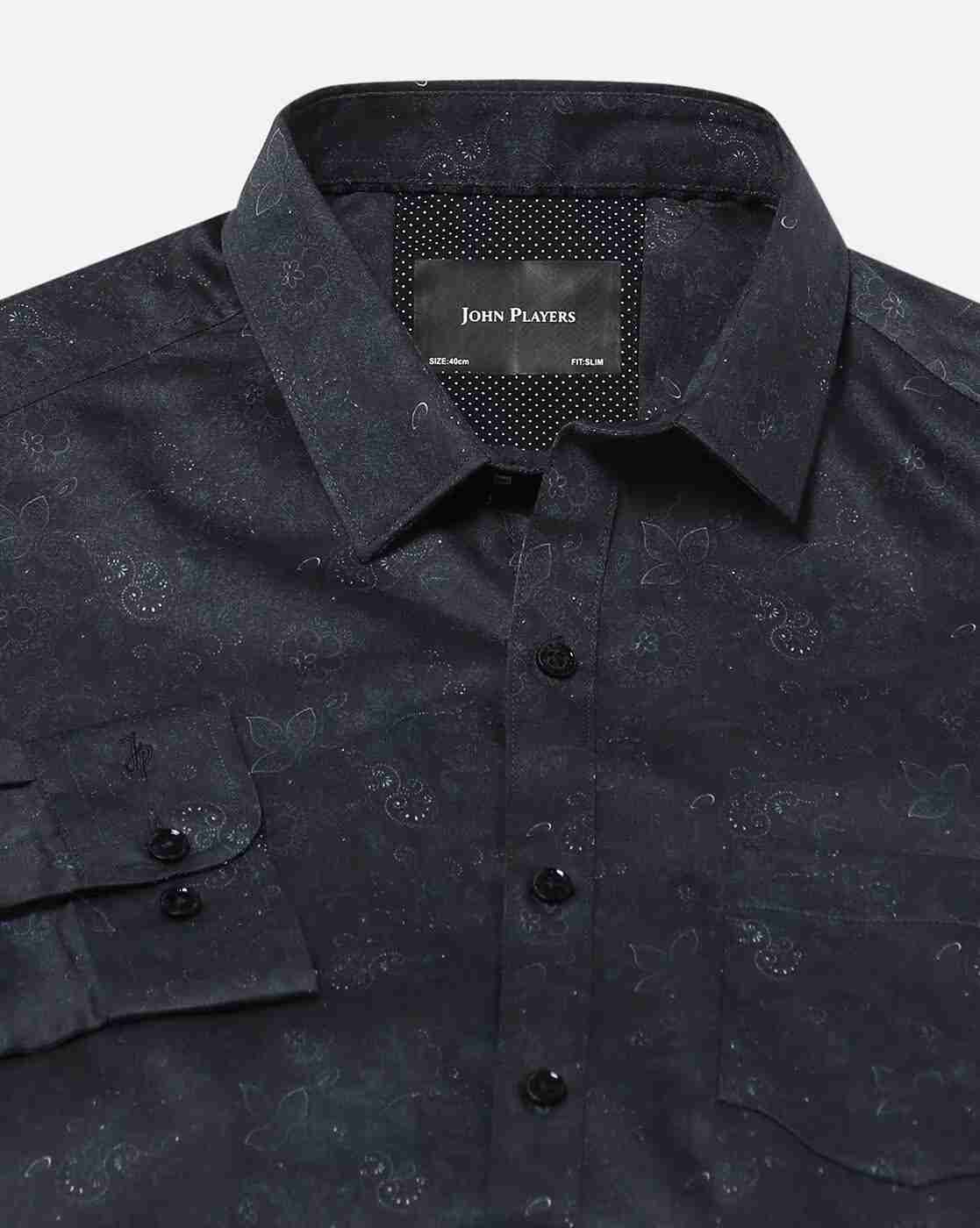 JOHN PLAYERS | Men Printed Slim Fit Shirt|5