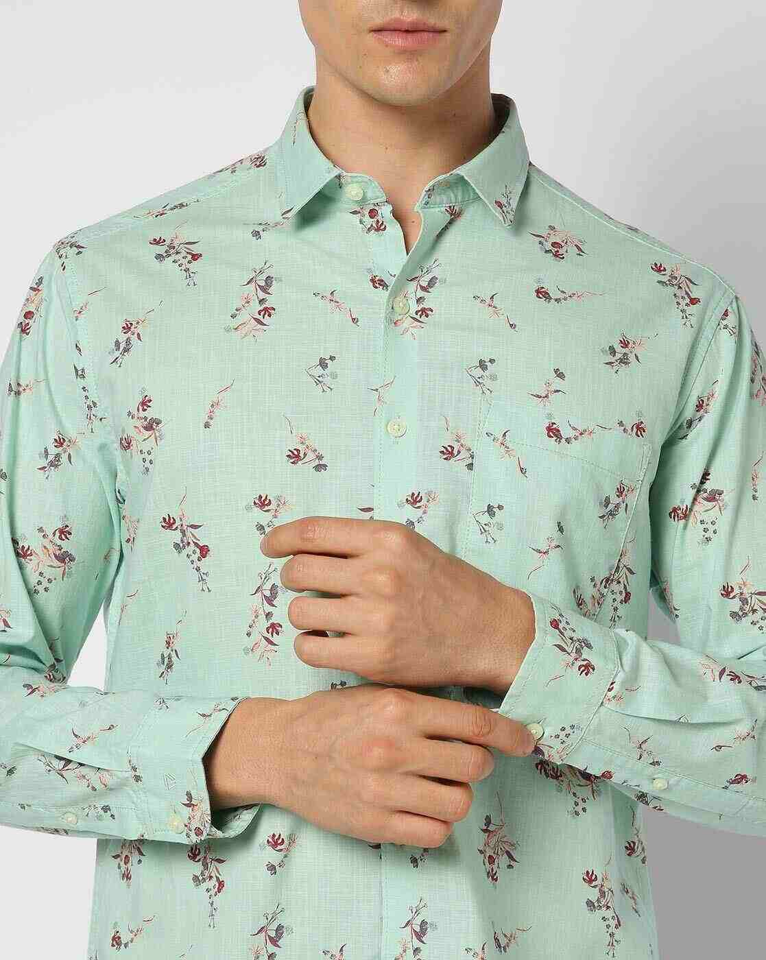 JOHN PLAYERS | Men Floral Print Slim Fit Shirt|3