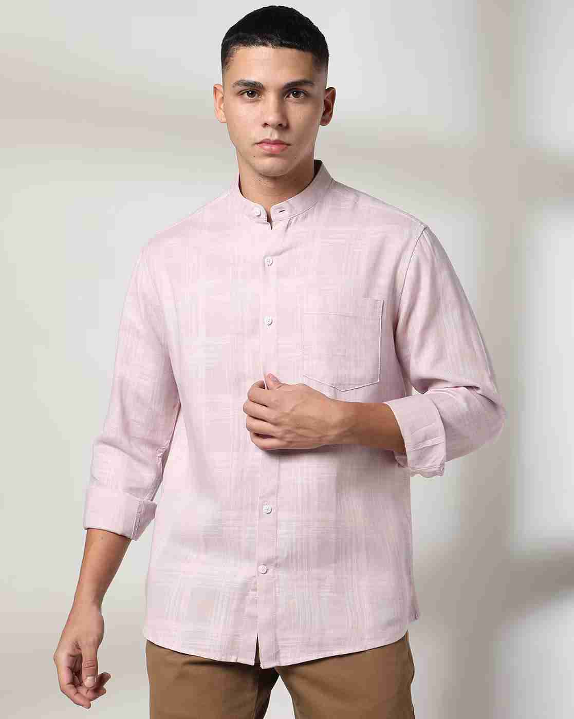 JOHN PLAYERS | Men Checked Slim Fit Shirt|0