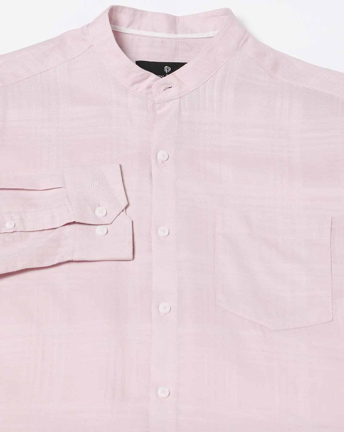 JOHN PLAYERS | Men Checked Slim Fit Shirt|5