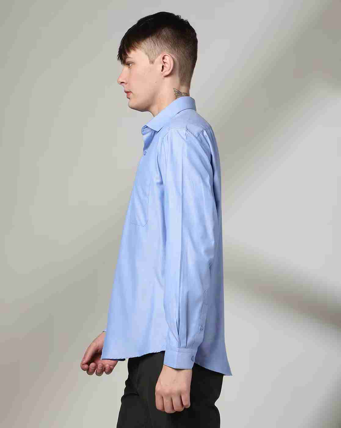 JOHN PLAYERS | Men Regular Fit Shirt with Patch Pocket|1