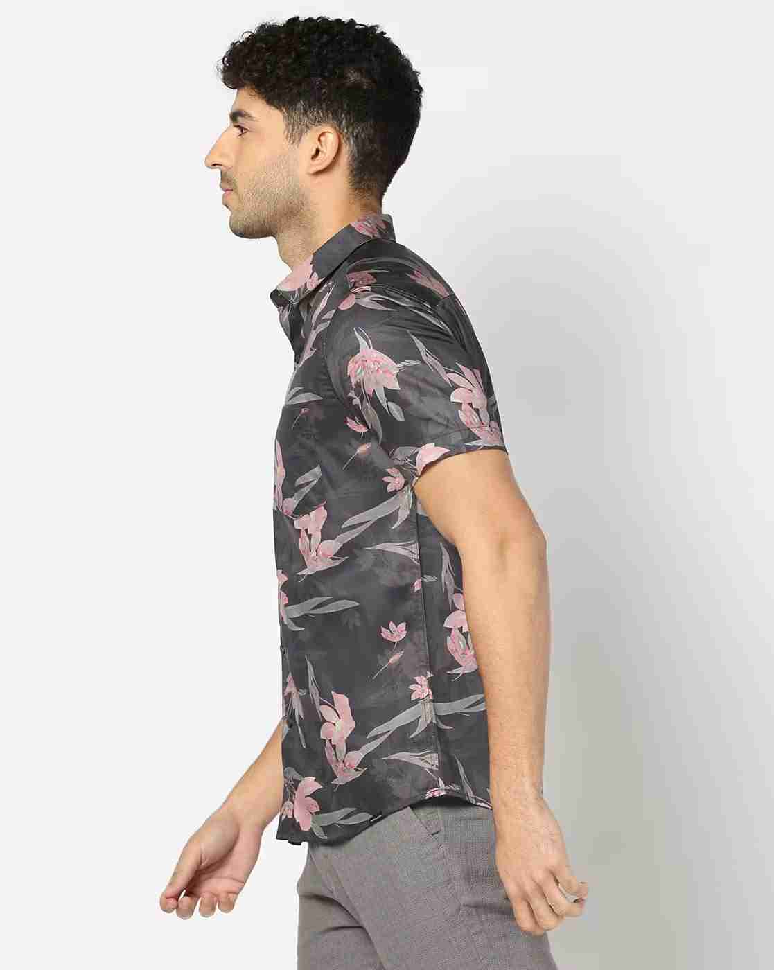 JOHN PLAYERS | Men Floral Print Slim Fit Shirt|1