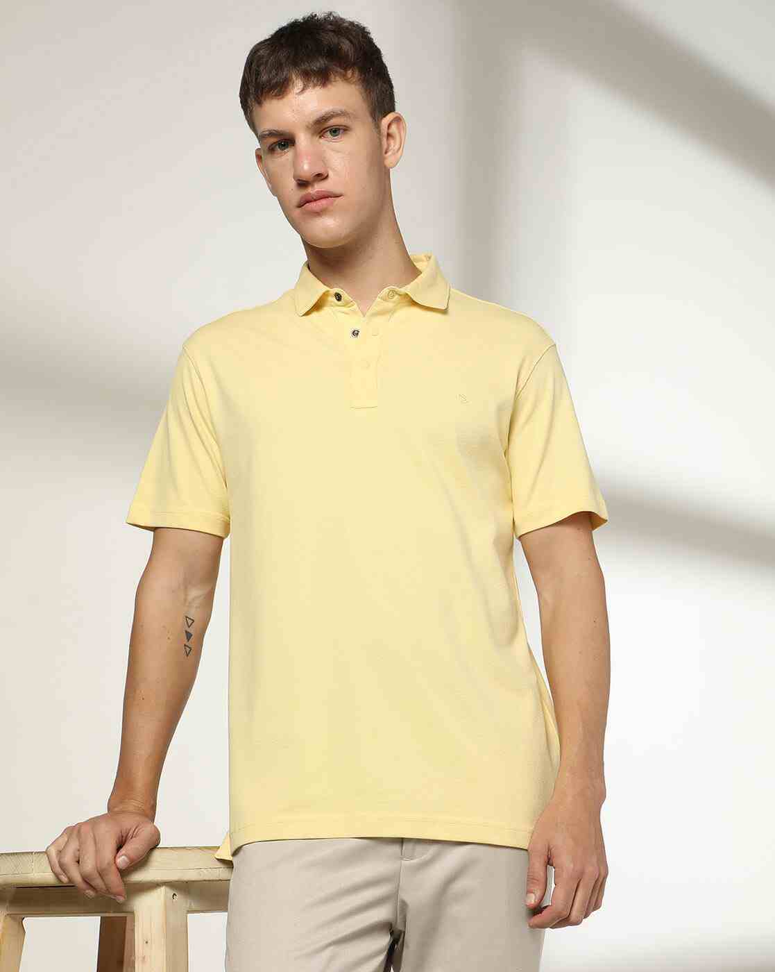 JOHN PLAYERS | Men Slim Fit Polo T-Shirt|0