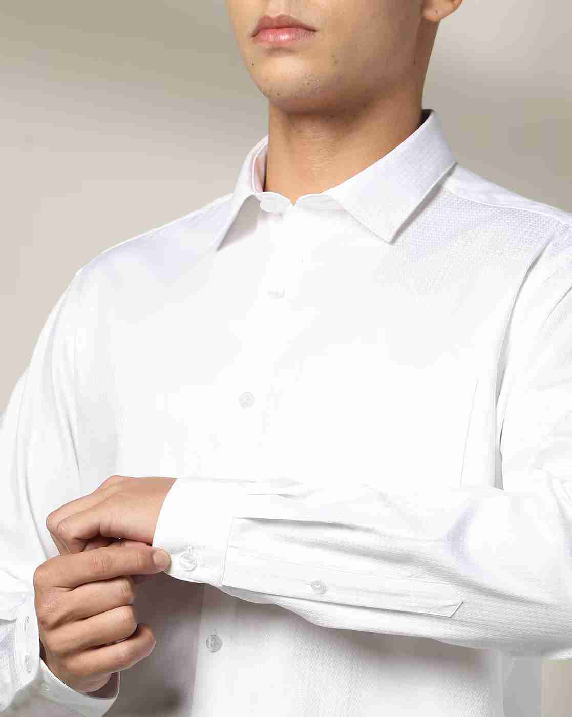 JOHN PLAYERS | Men Regular Fit Cotton Shirt with Patch Pocket|3