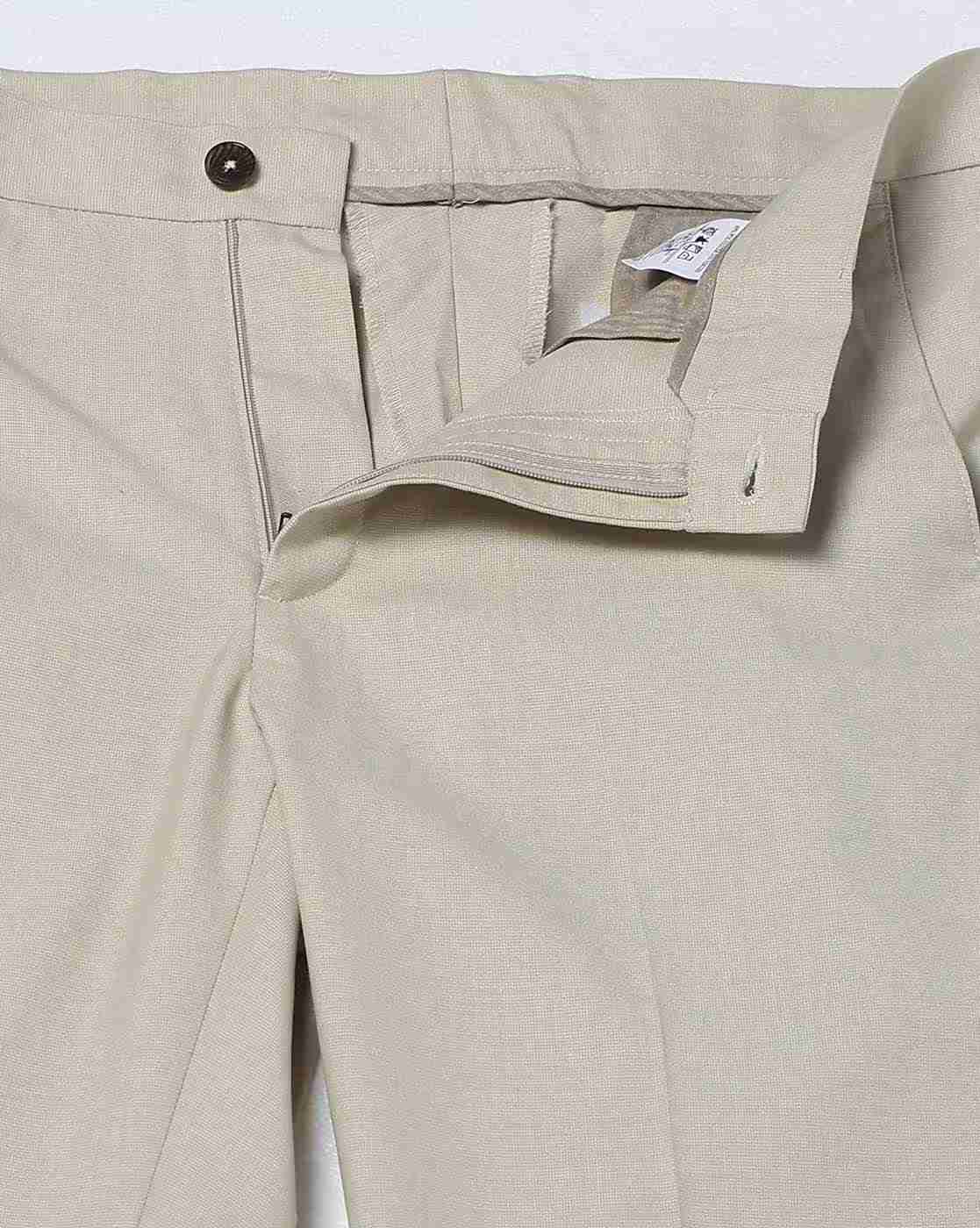 JOHN PLAYERS | Men Flat-Front Slim Fit Trousers|4