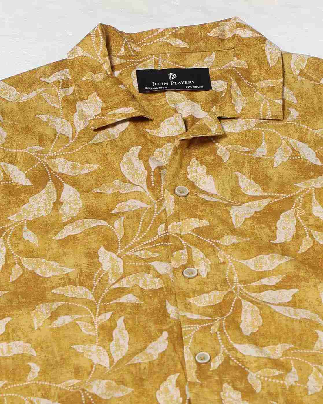 John Players | Men Leaf Print Relaxed Fit Shirt|5