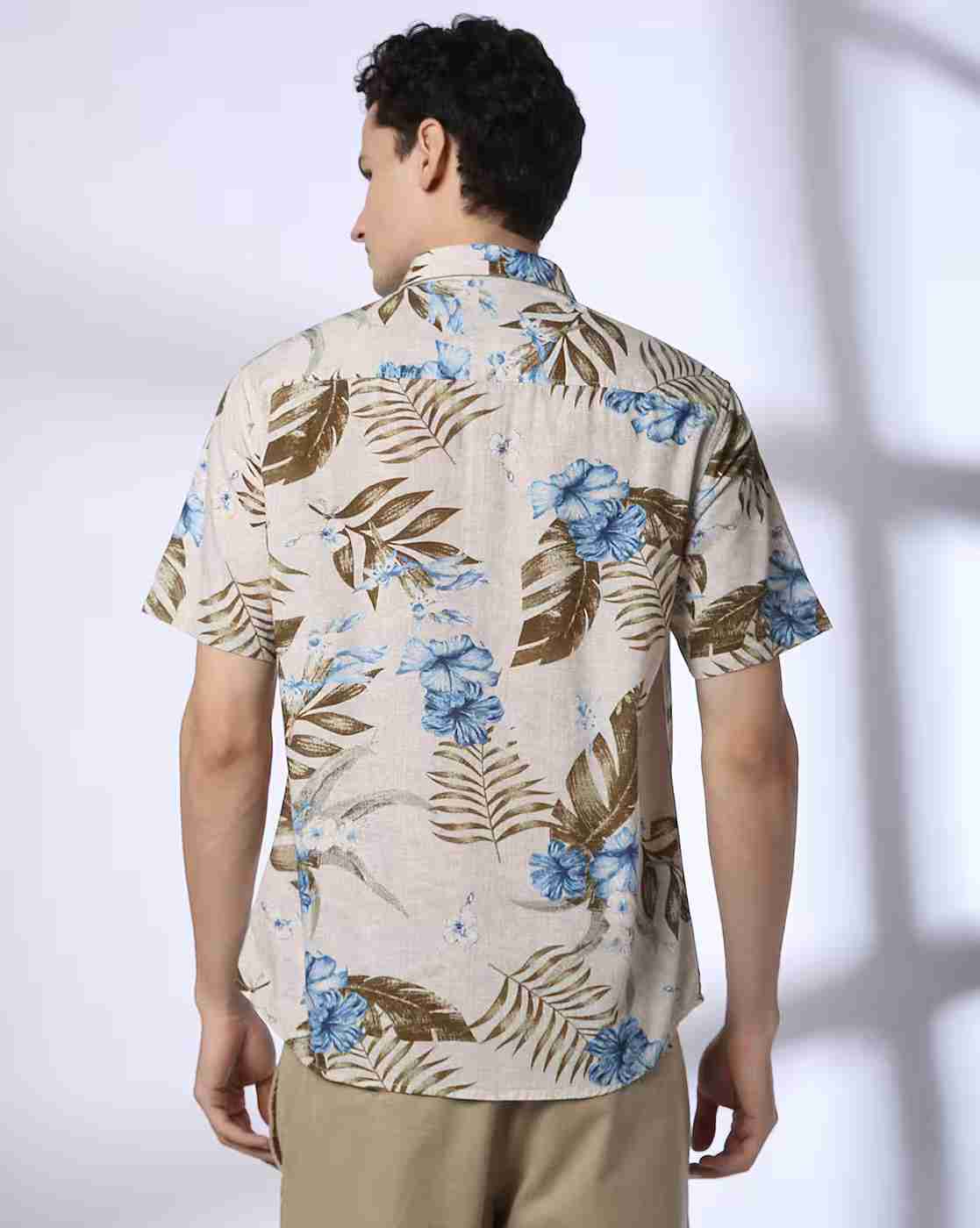 John Players | Men Tropical Print Relaxed Fit Shirt|2