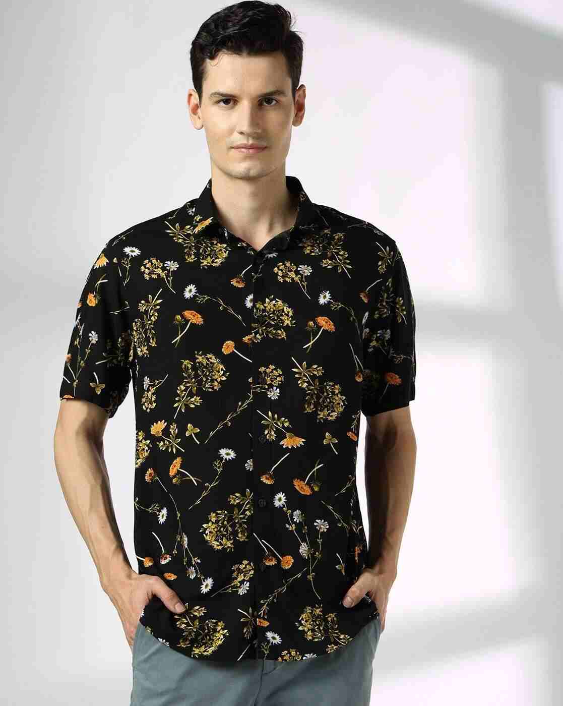 John Players | Men Floral Print Relaxed Fit Shirt|0