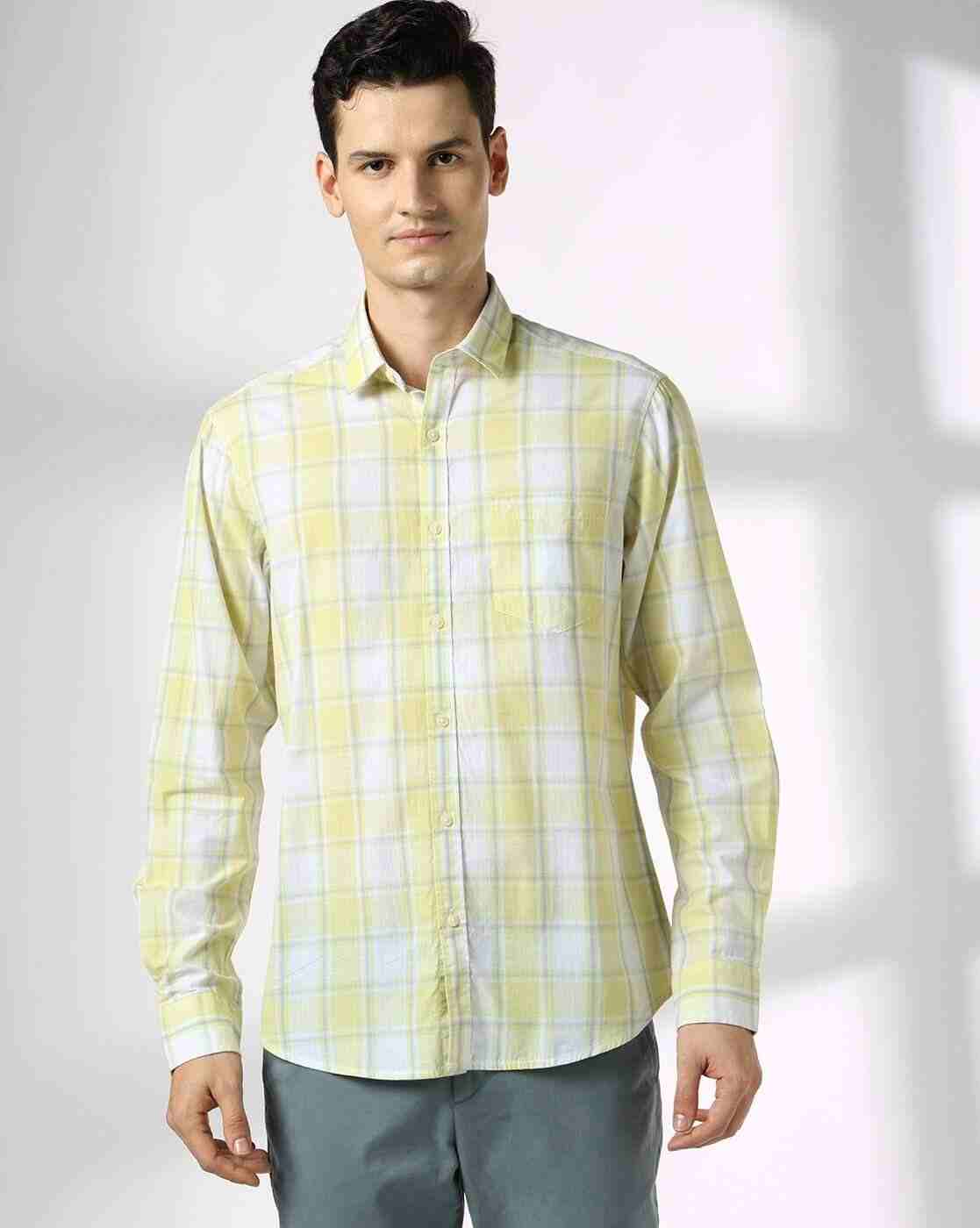 JOHN PLAYERS | Men Checked Slim Fit Cotton Shirt|3