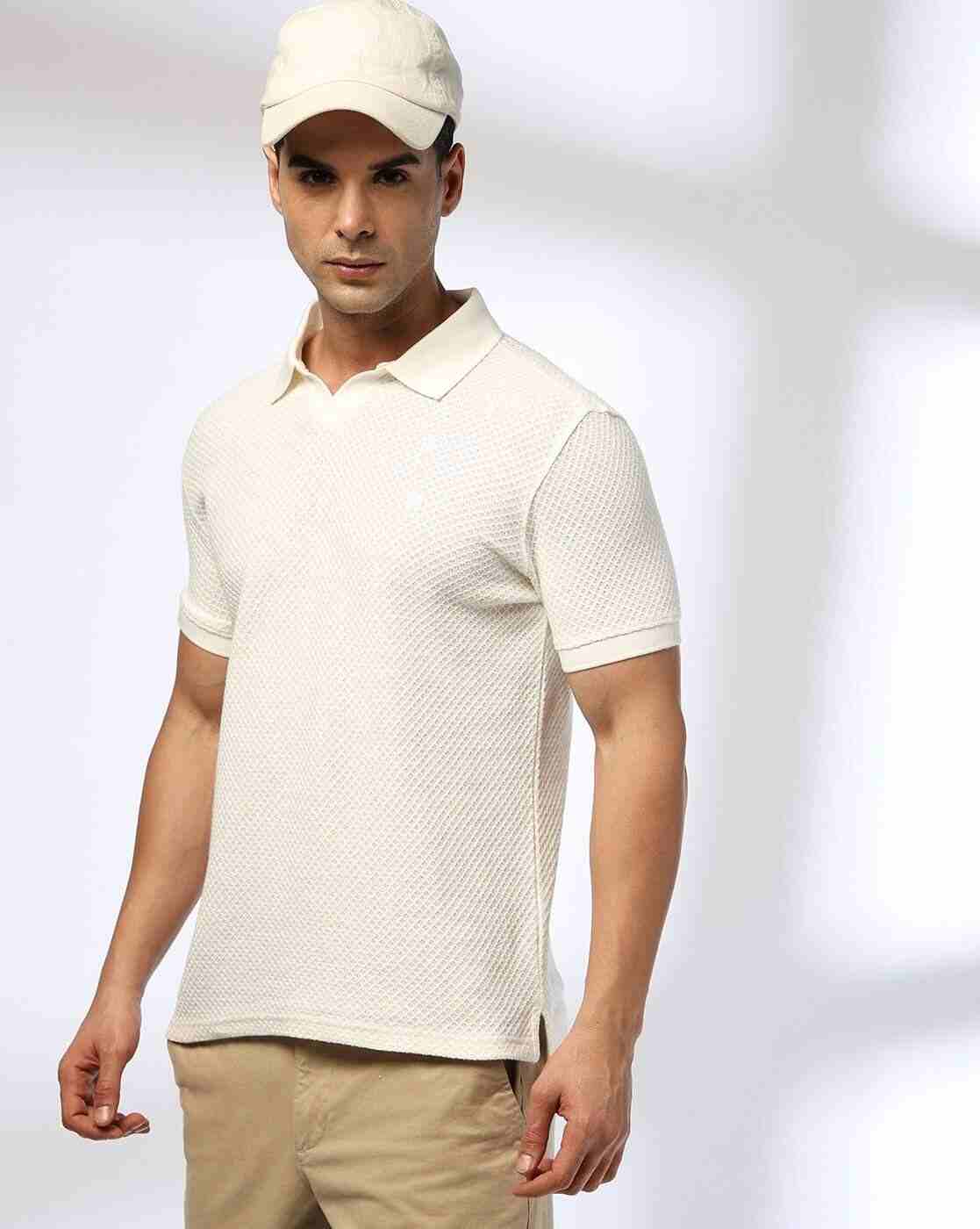Men Knitted Slim Fit Polo T-Shirt