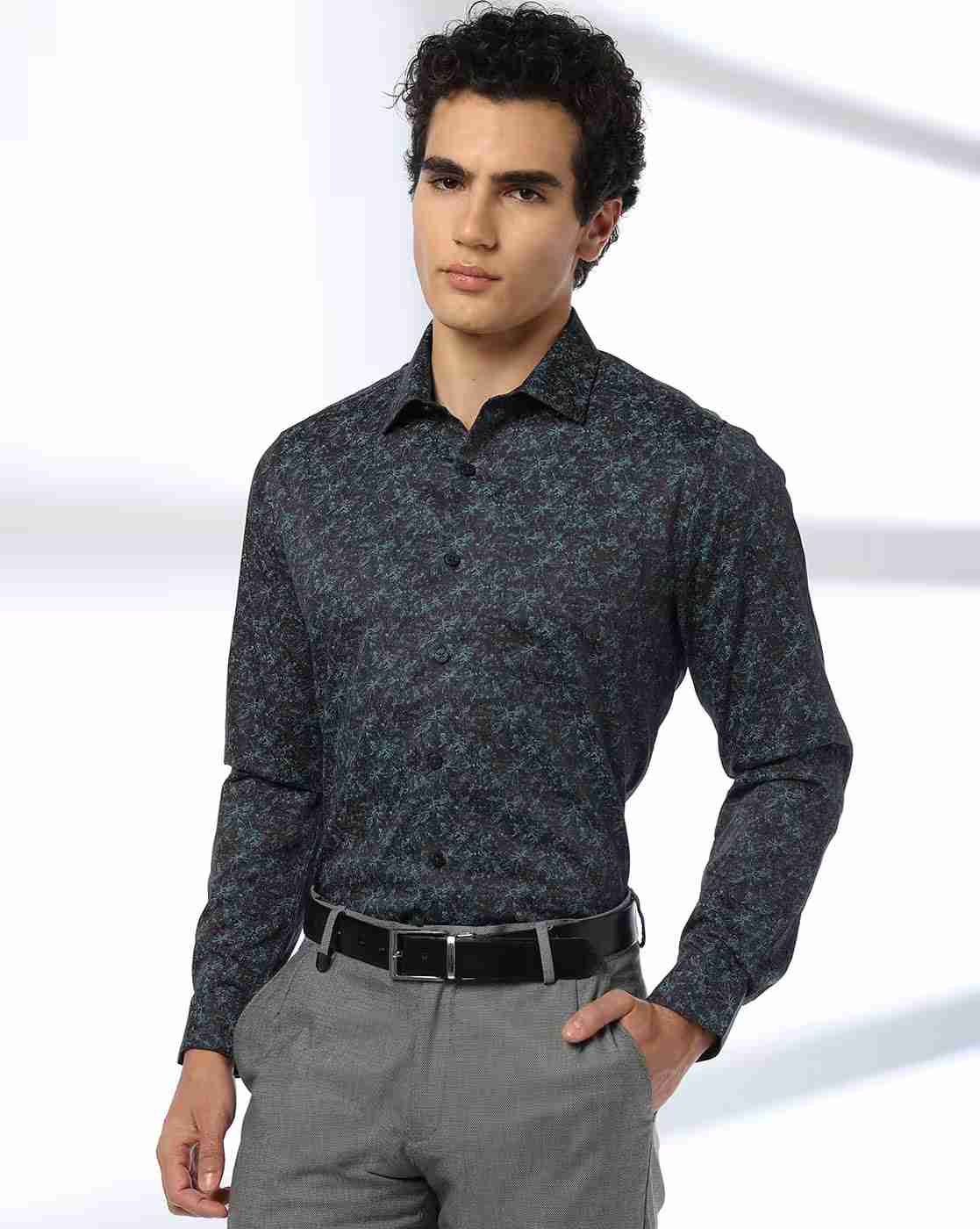 JOHN PLAYERS | Men Printed Slim Fit Shirt|0