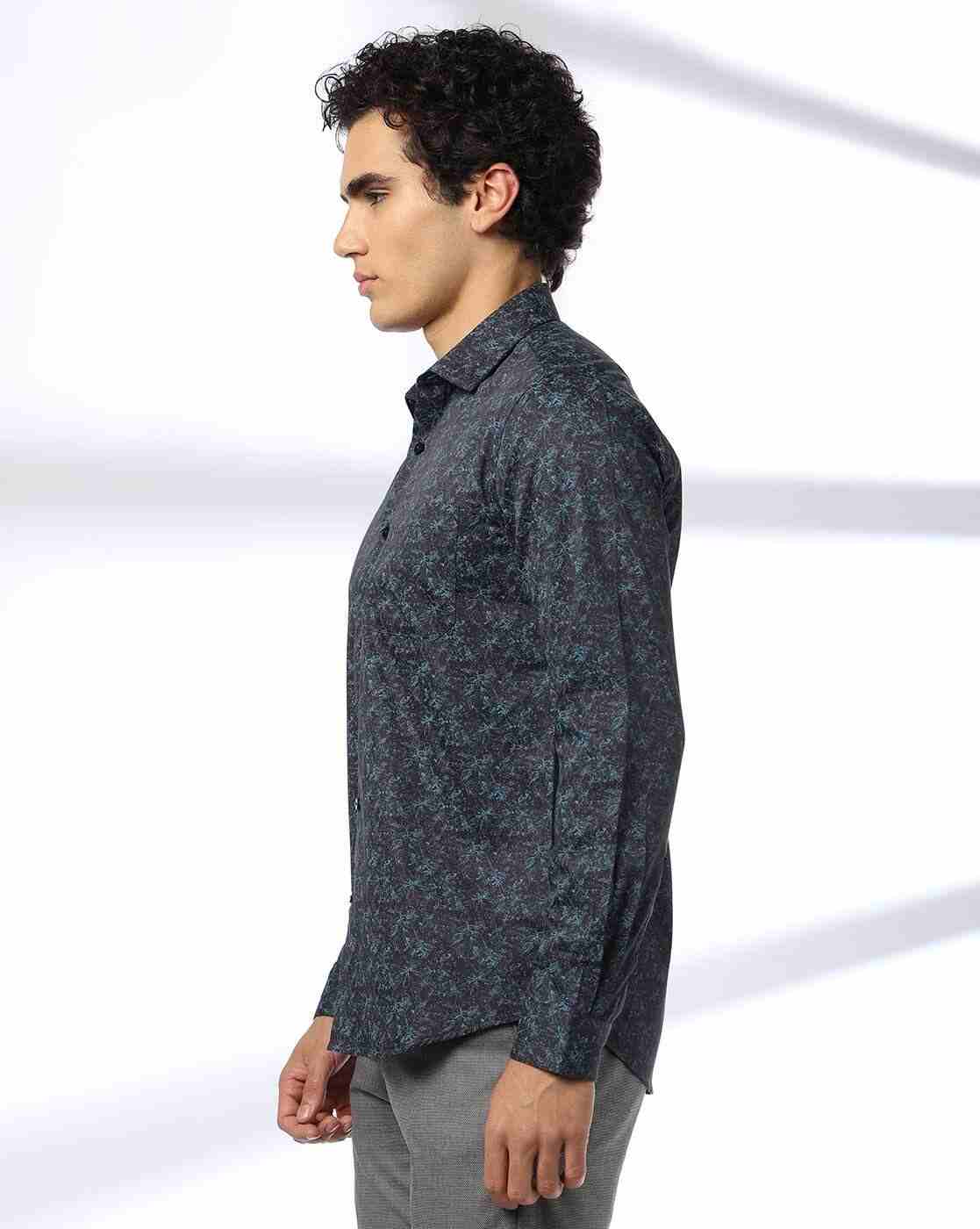 JOHN PLAYERS | Men Printed Slim Fit Shirt|1