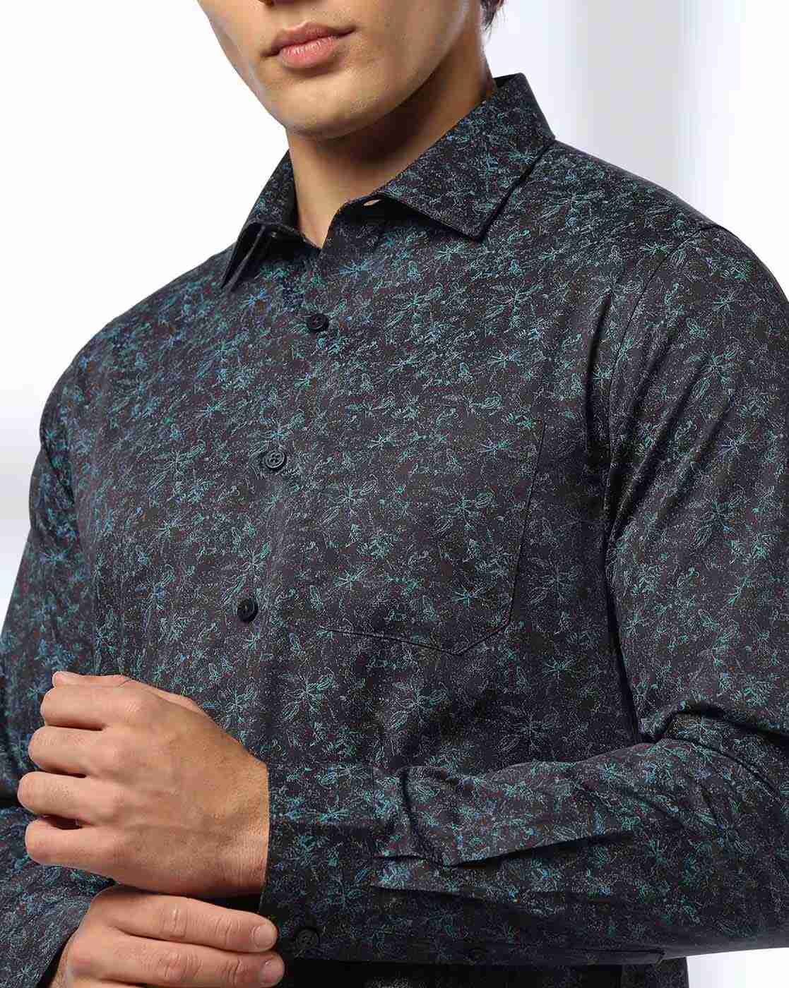 JOHN PLAYERS | Men Printed Slim Fit Shirt|4