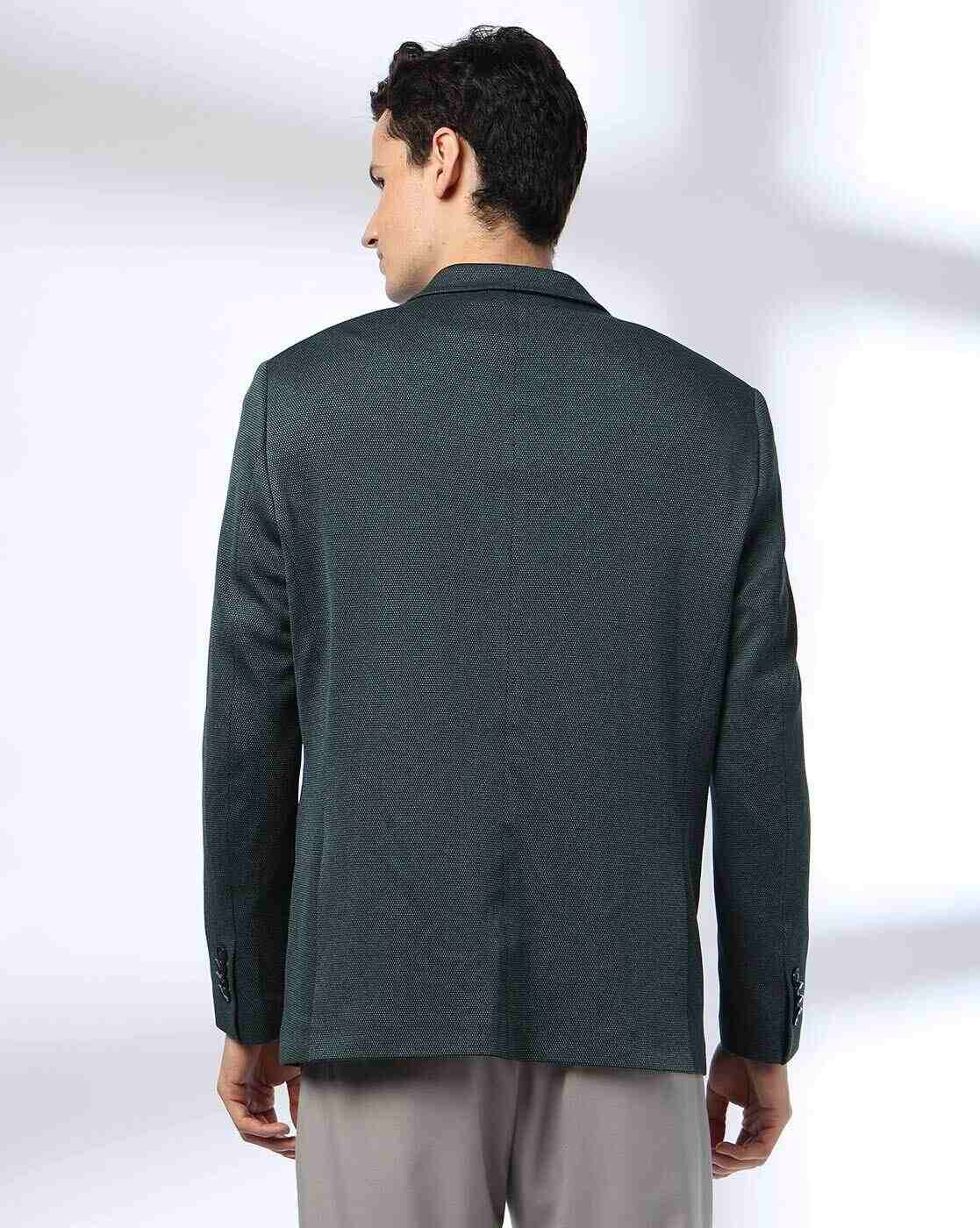 John Players | Men Slim Fit Single-Breasted Blazer|2