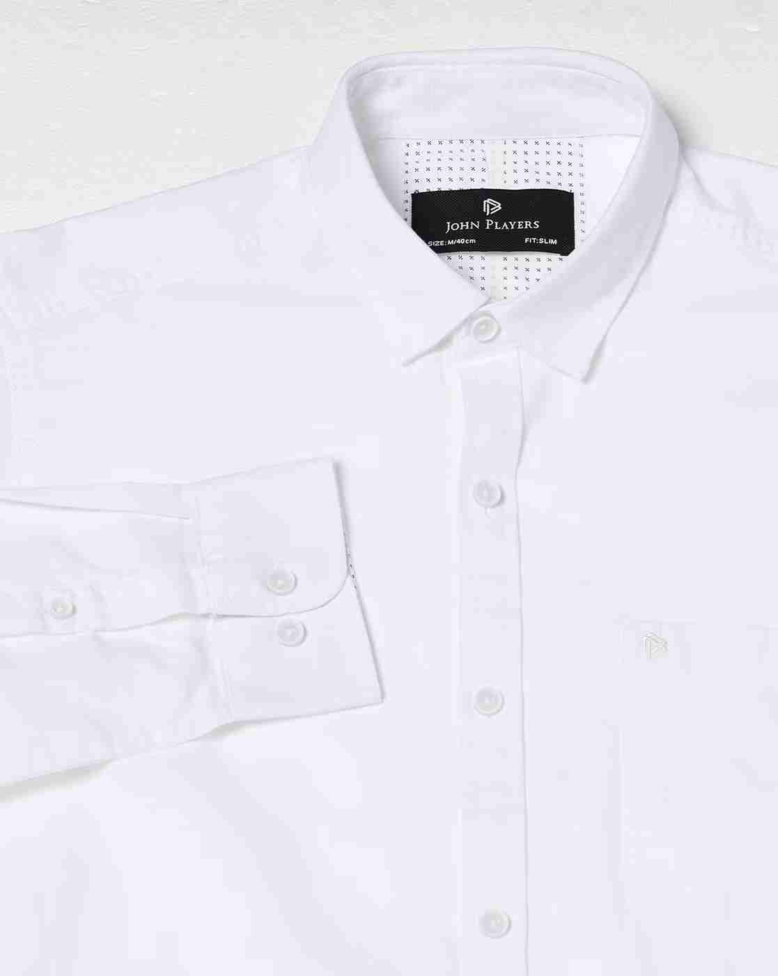 John Players | Men Slim Fit Shirt with Patch Pocket|5