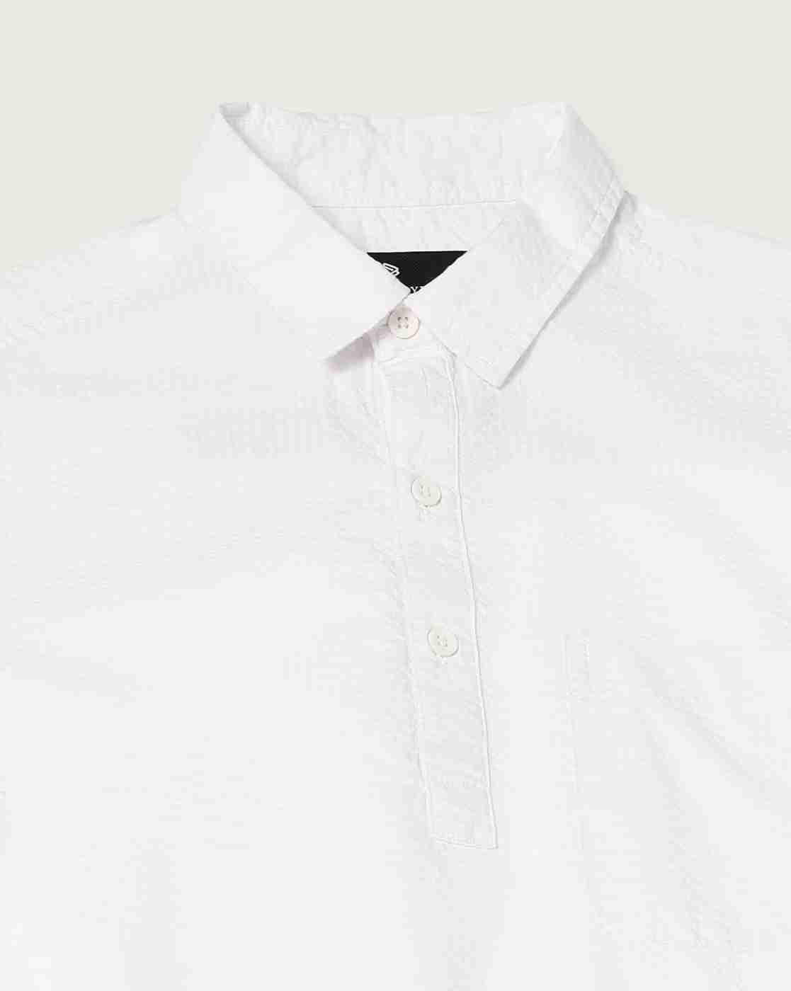 John Players | Men Striped Slim Fit Shirt with Spread Collar|5