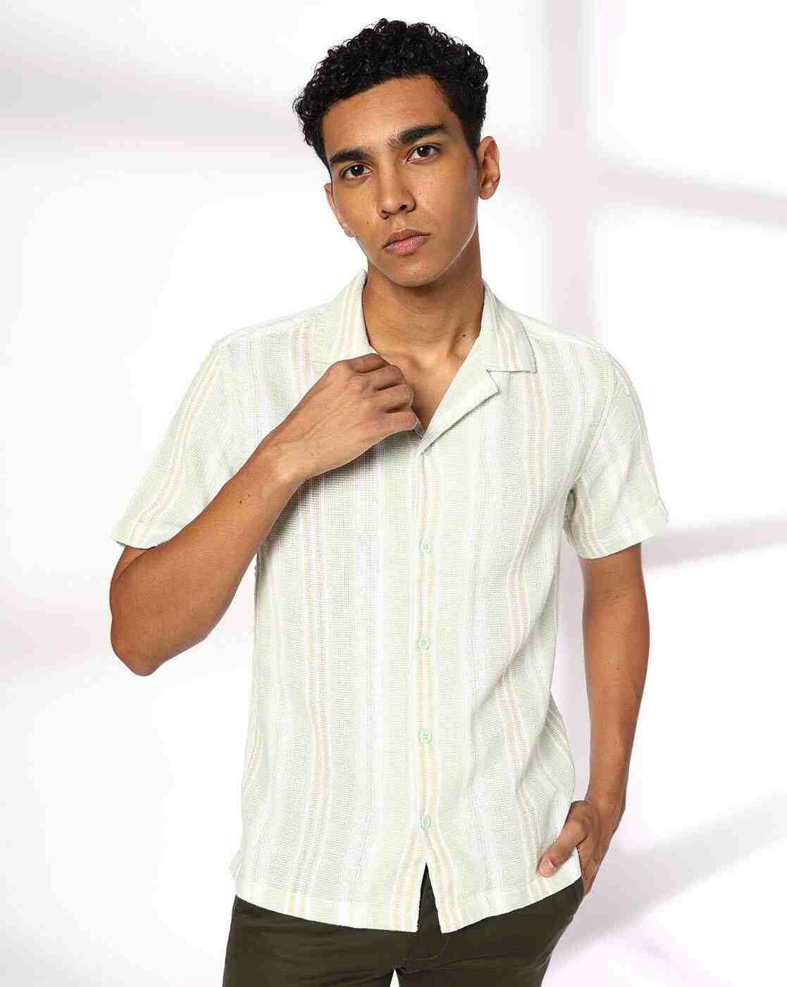 JOHN PLAYERS | Men Striped Relaxed Fit Shirt|0