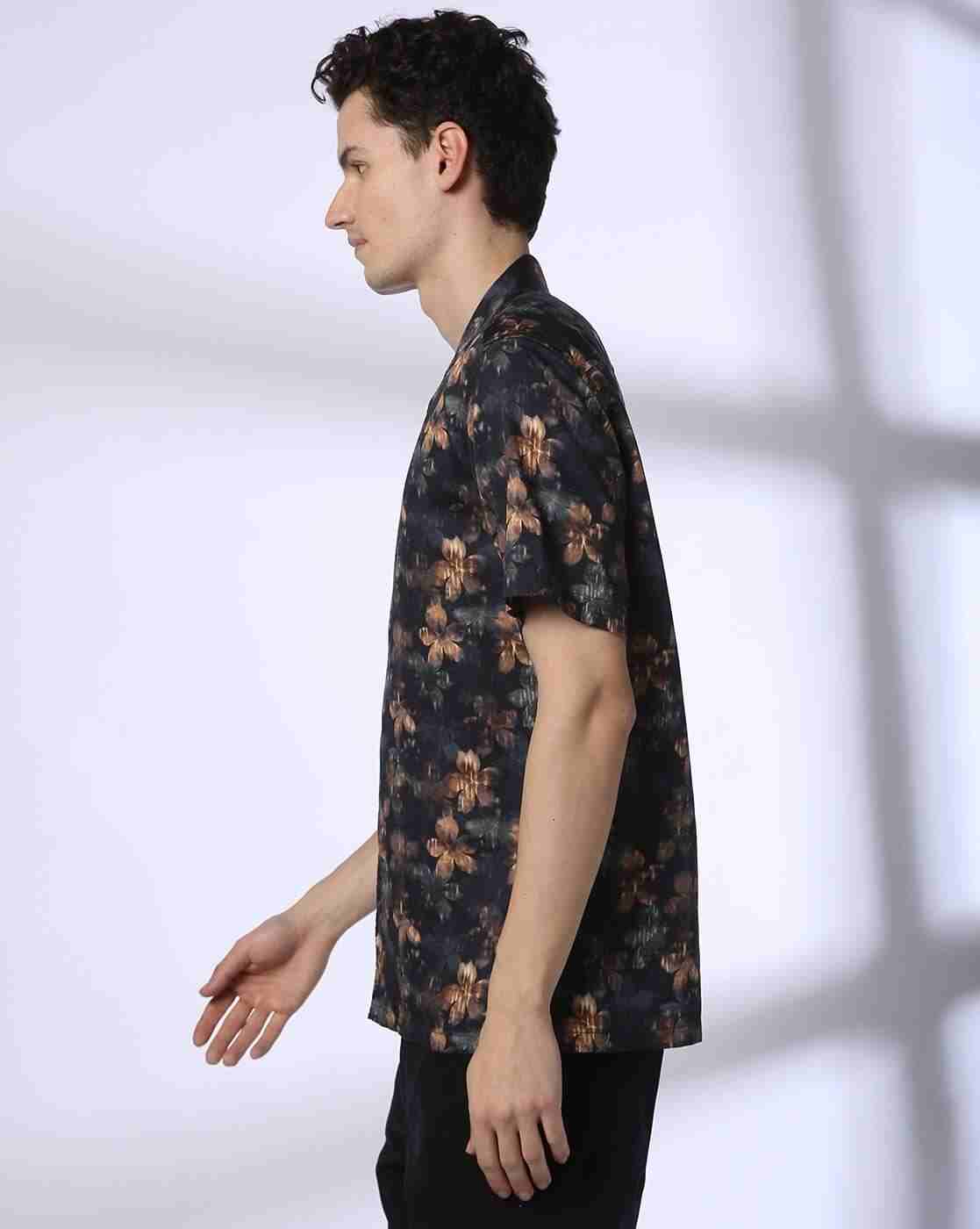 John Players | Men Floral Print Relaxed Fit Shirt|1