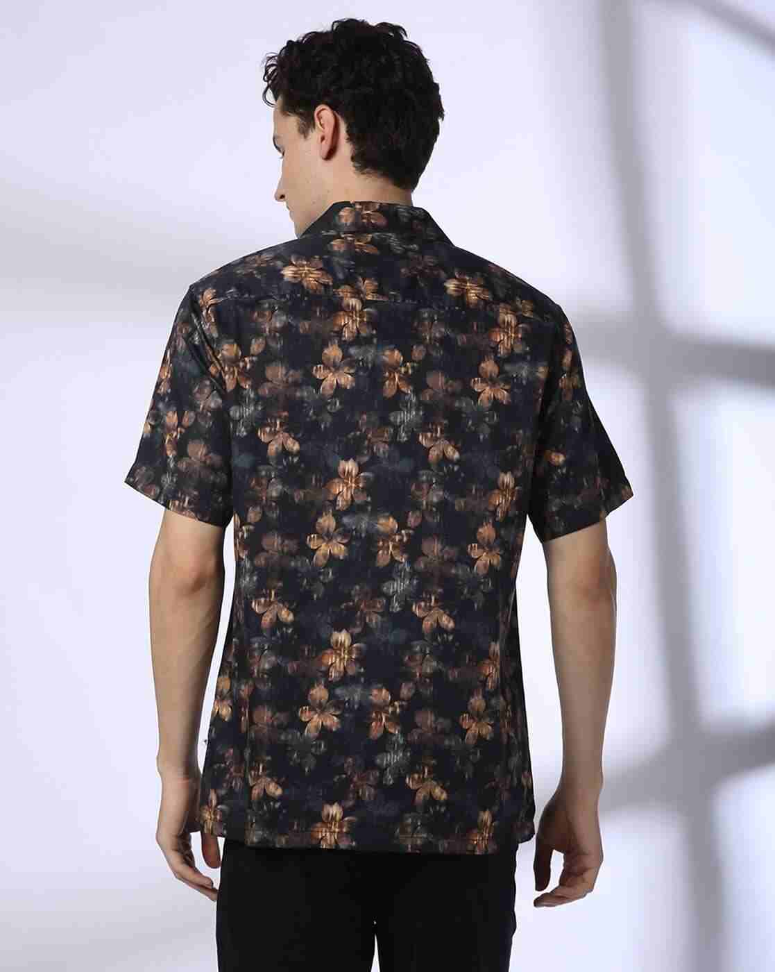 John Players | Men Floral Print Relaxed Fit Shirt|2