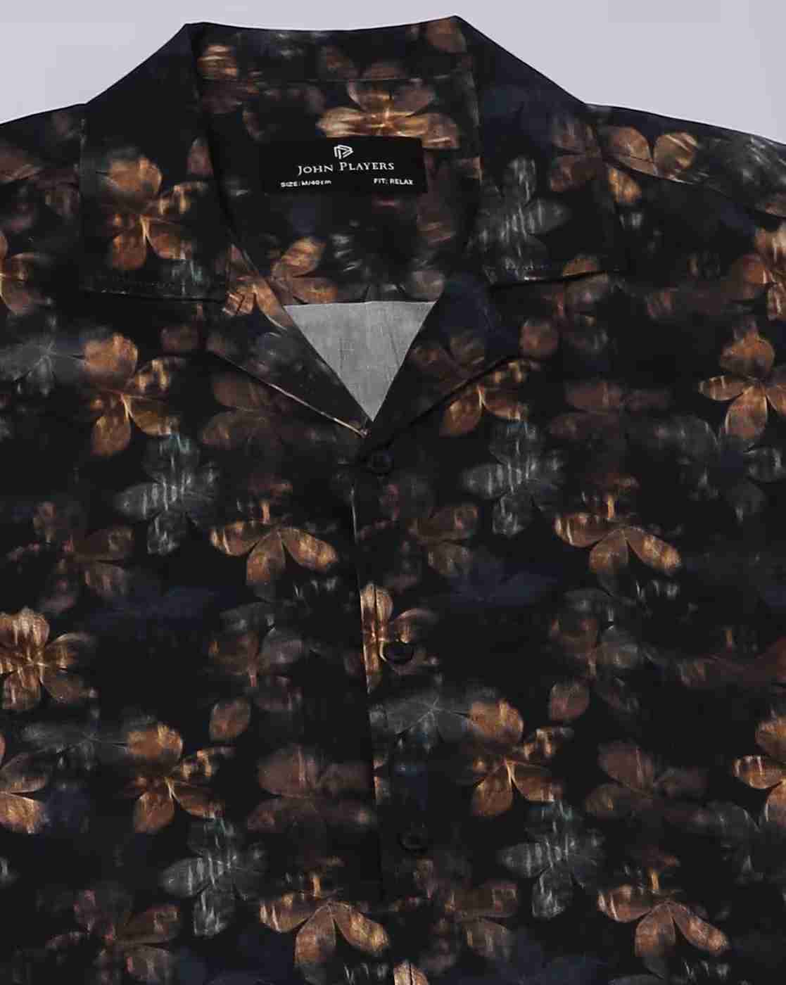 John Players | Men Floral Print Relaxed Fit Shirt|5