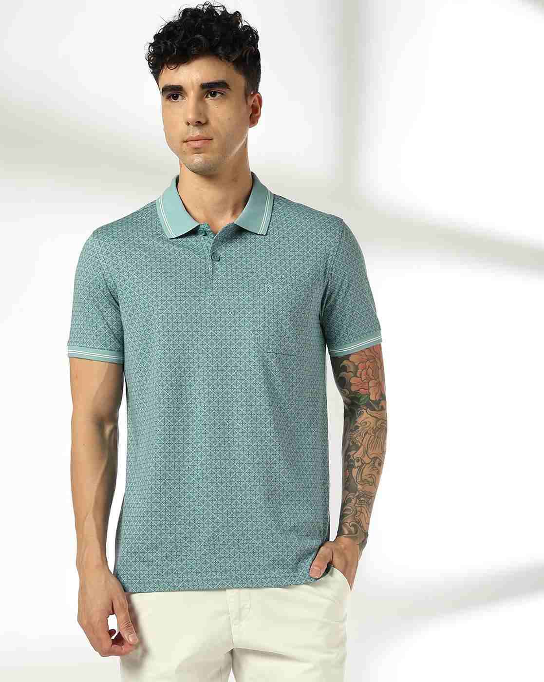 JOHN PLAYERS | Men Geometric Print Slim Fit Polo T-Shirt|0