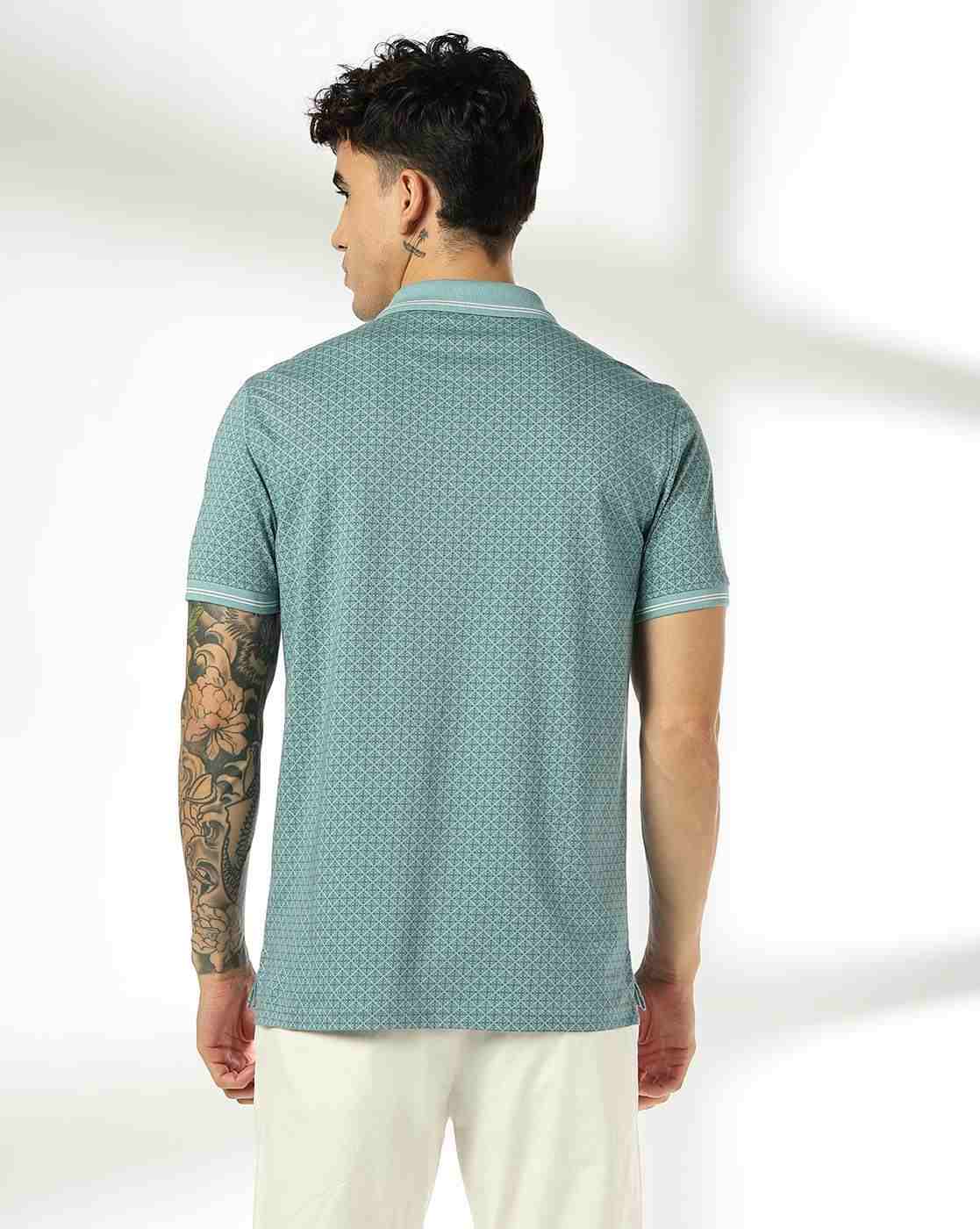 JOHN PLAYERS | Men Geometric Print Slim Fit Polo T-Shirt|2