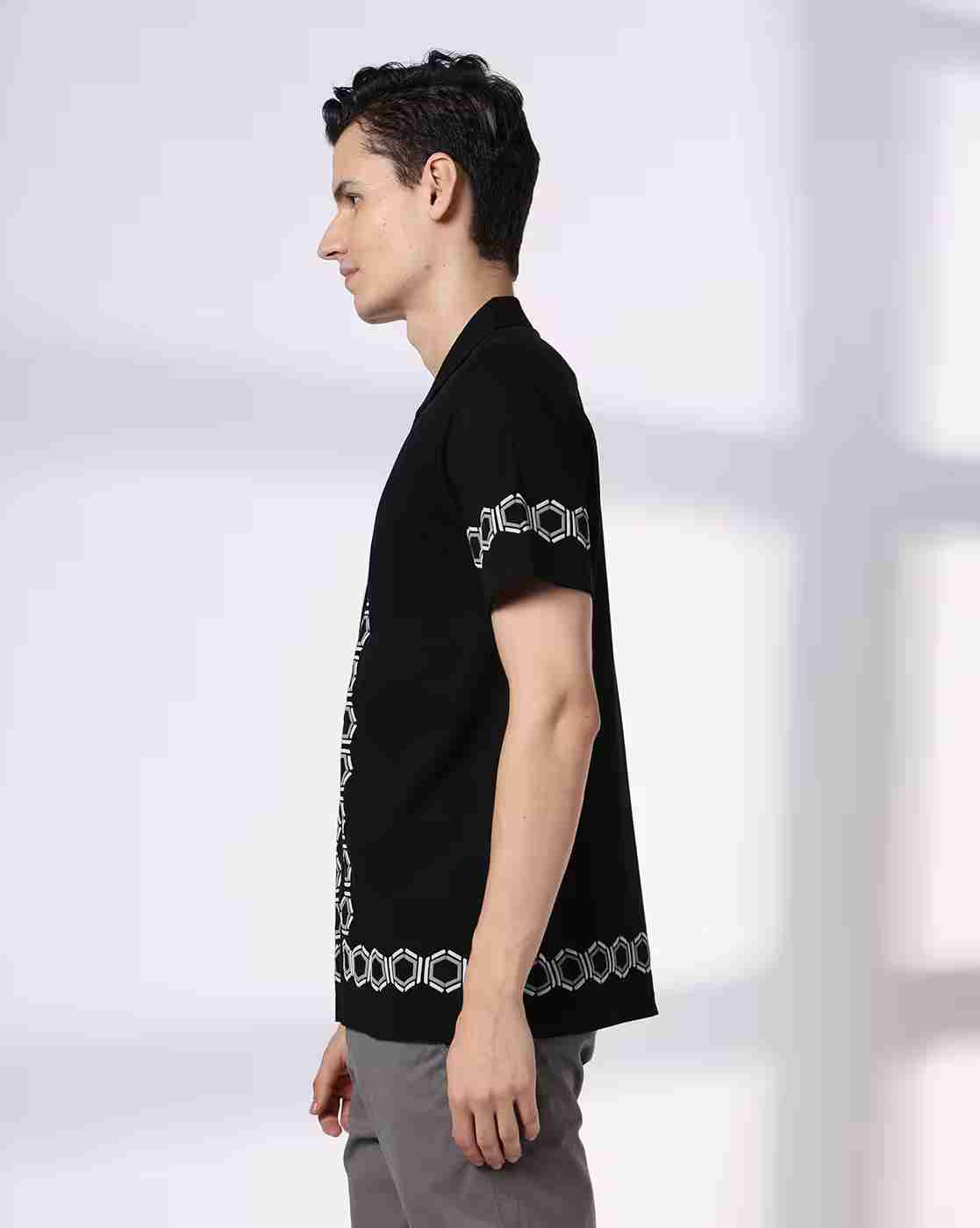 JOHN PLAYERS | Men Geometric Print Slim Fit Shirt