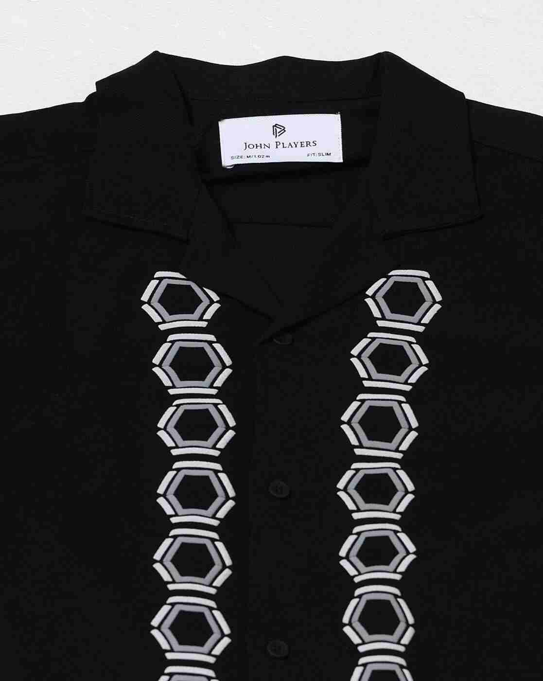 John Players | Men Geometric Print Slim Fit Shirt|5