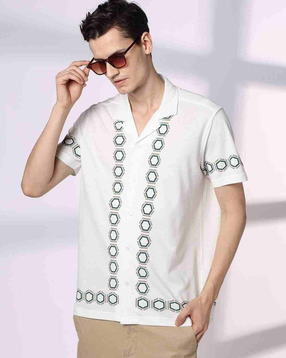 JOHN PLAYERS | Men Geometric Print Slim Fit Shirt|0