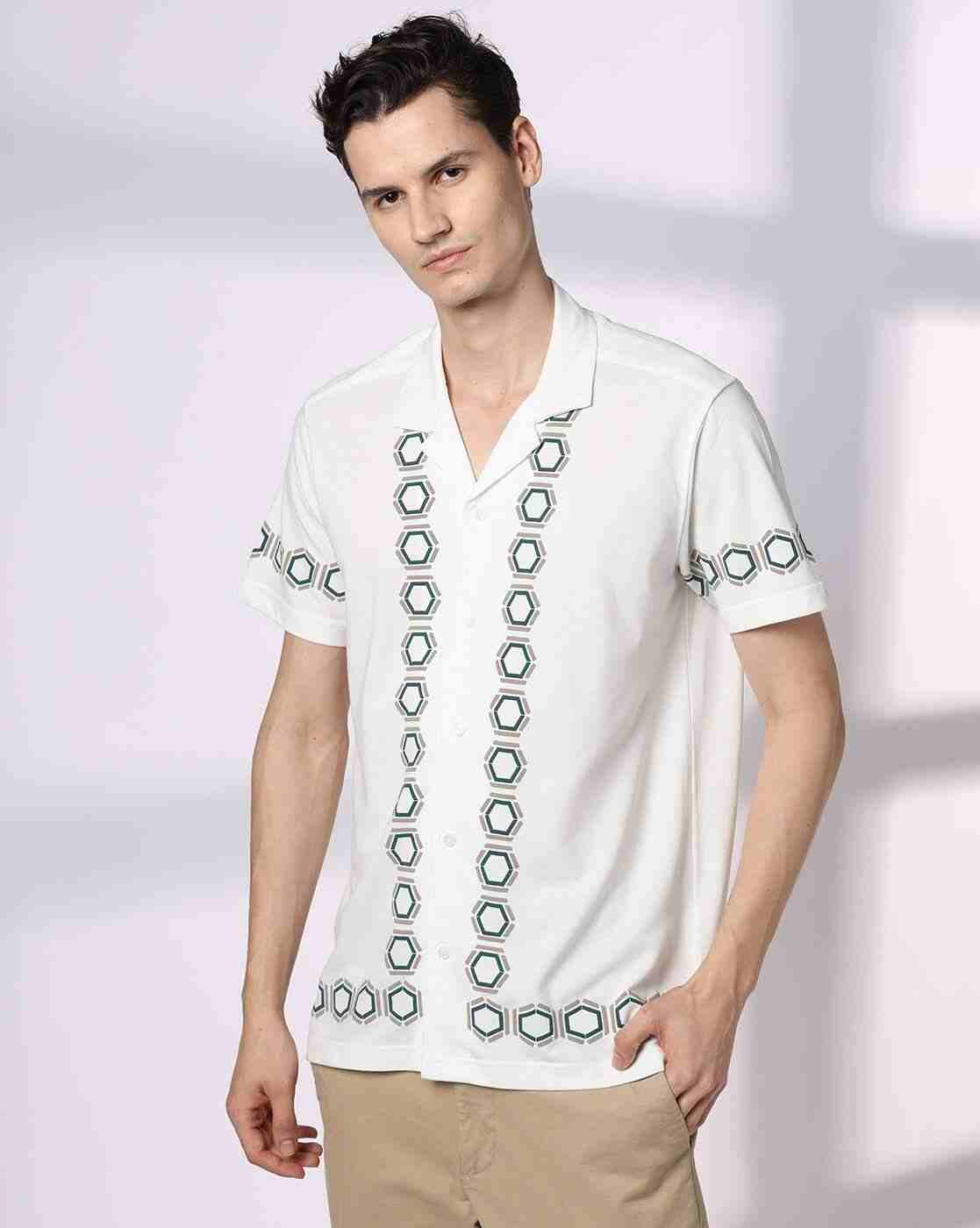 JOHN PLAYERS | Men Geometric Print Slim Fit Shirt|3