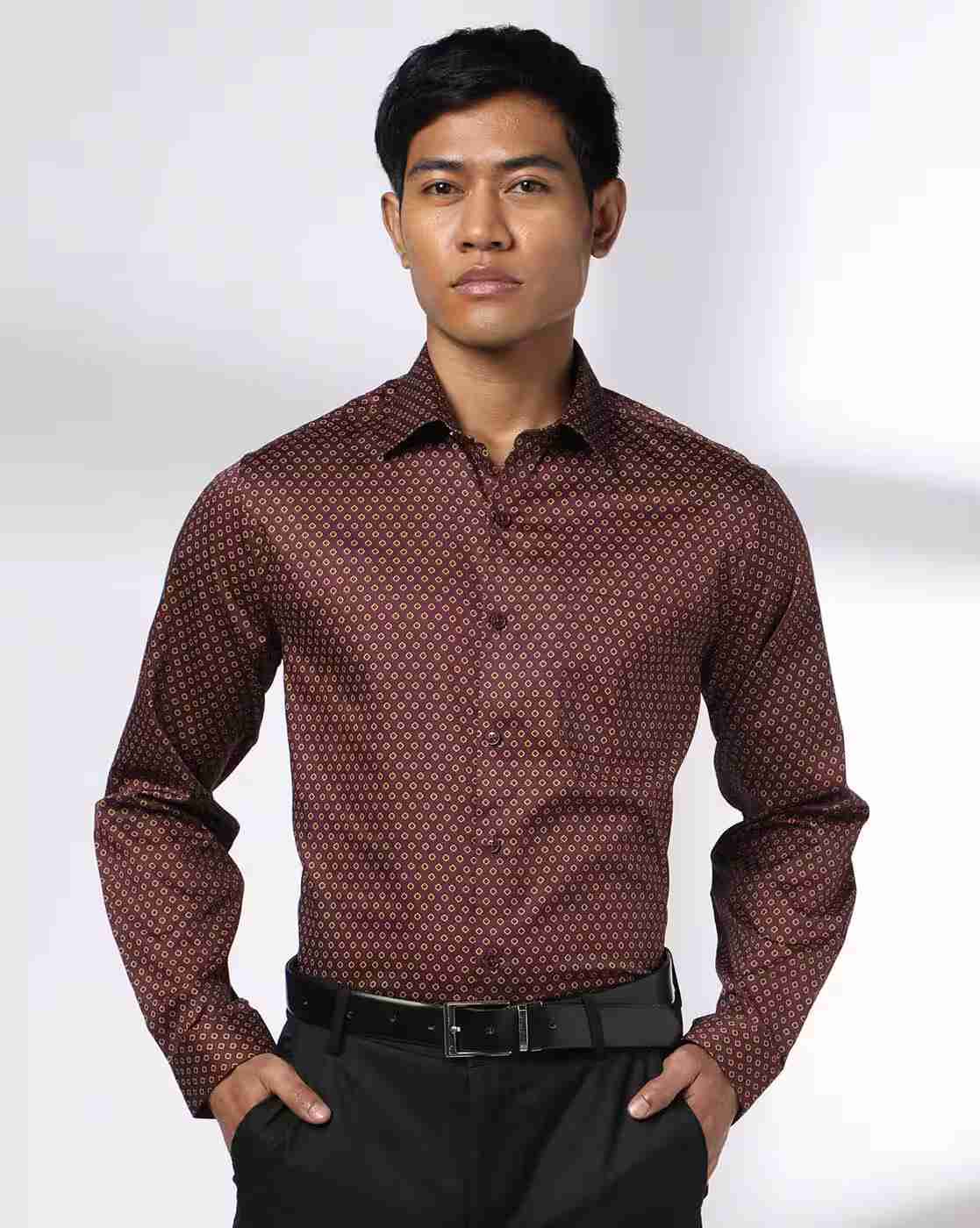 Men Printed Slim Fit Shirt