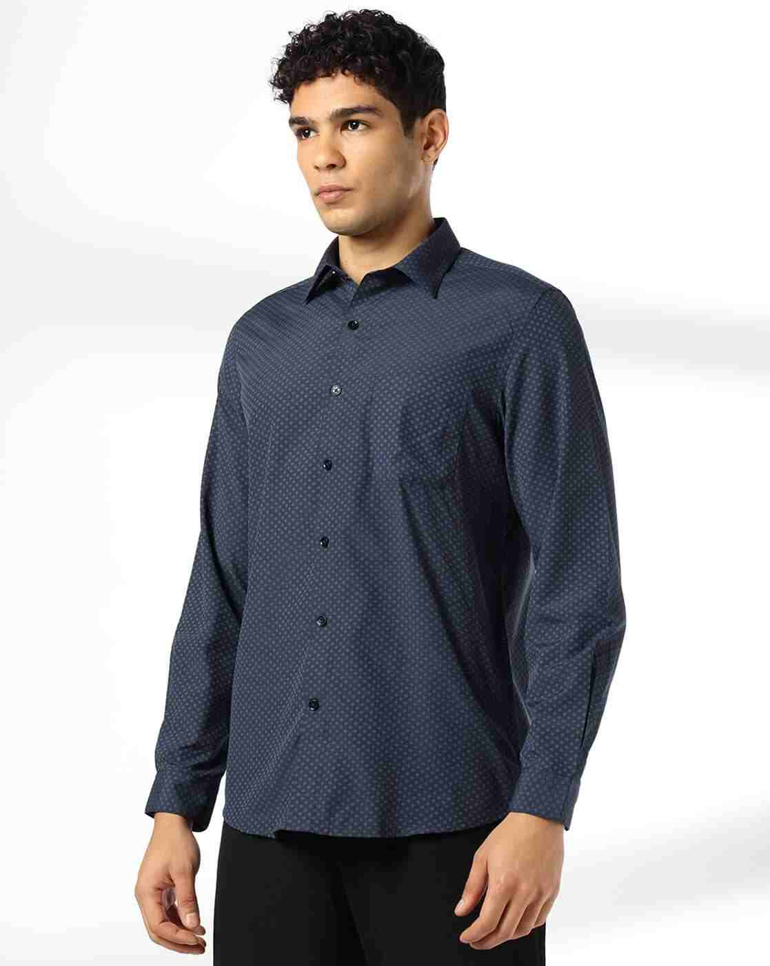 John Players | Men Printed Slim Fit Shirt|1