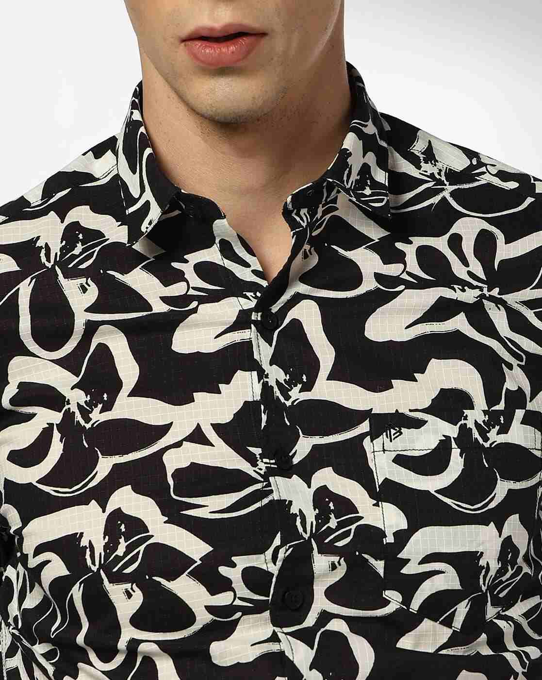 JOHN PLAYERS | Men Floral Print Slim Fit Shirt|3