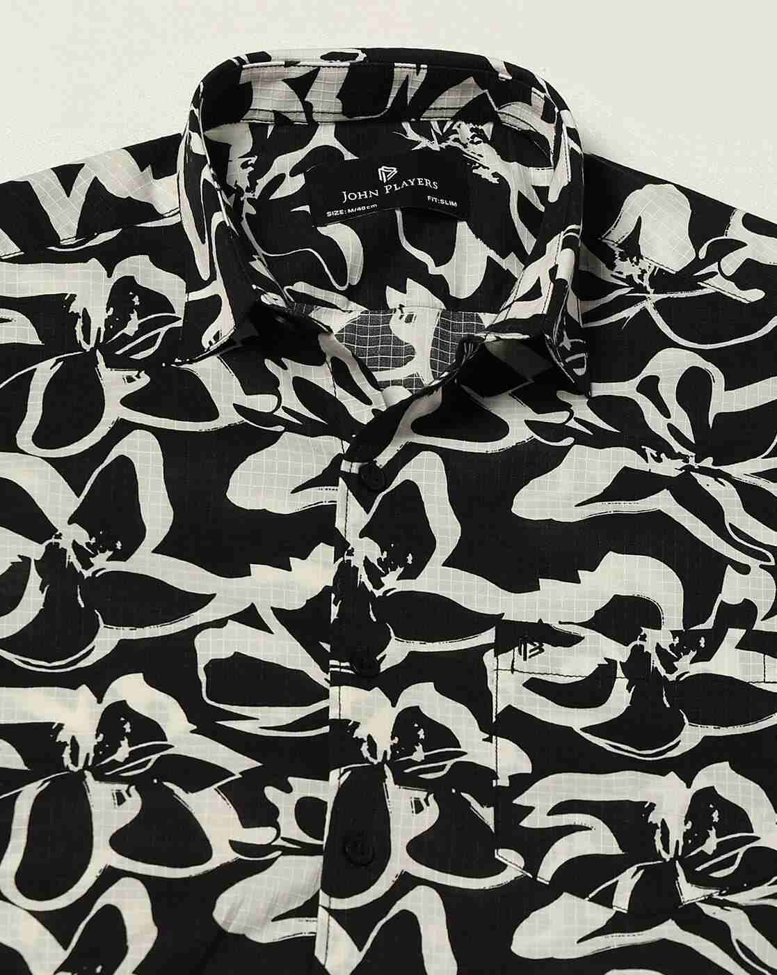 JOHN PLAYERS | Men Floral Print Slim Fit Shirt|4