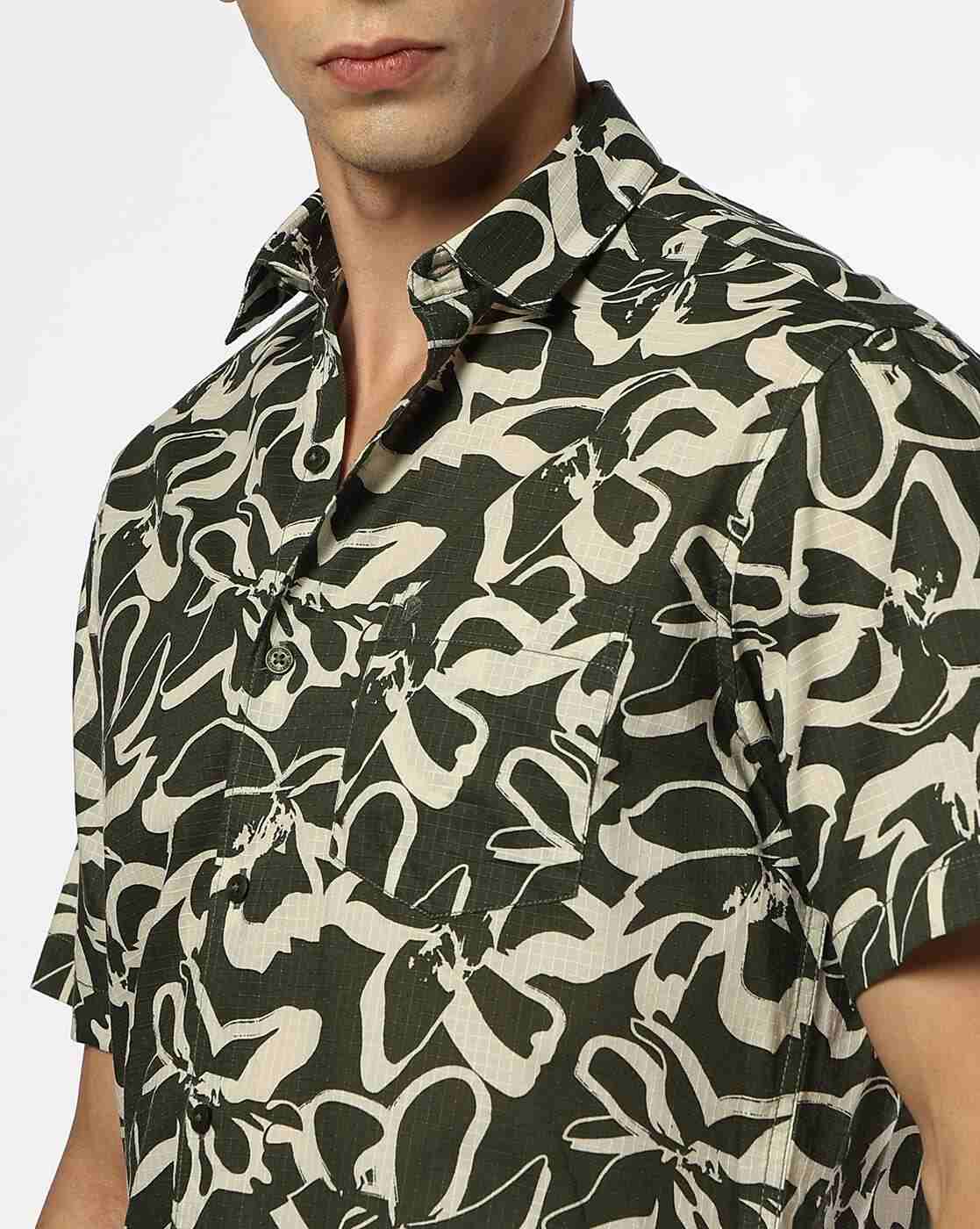 JOHN PLAYERS | Men Floral Print Slim Fit Shirt|4