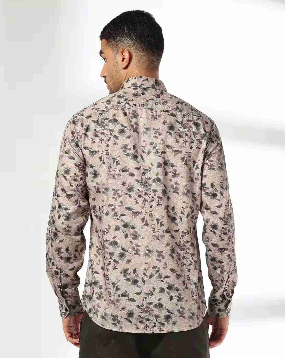 JOHN PLAYERS | Men Slim Fit Printed Shirt|2